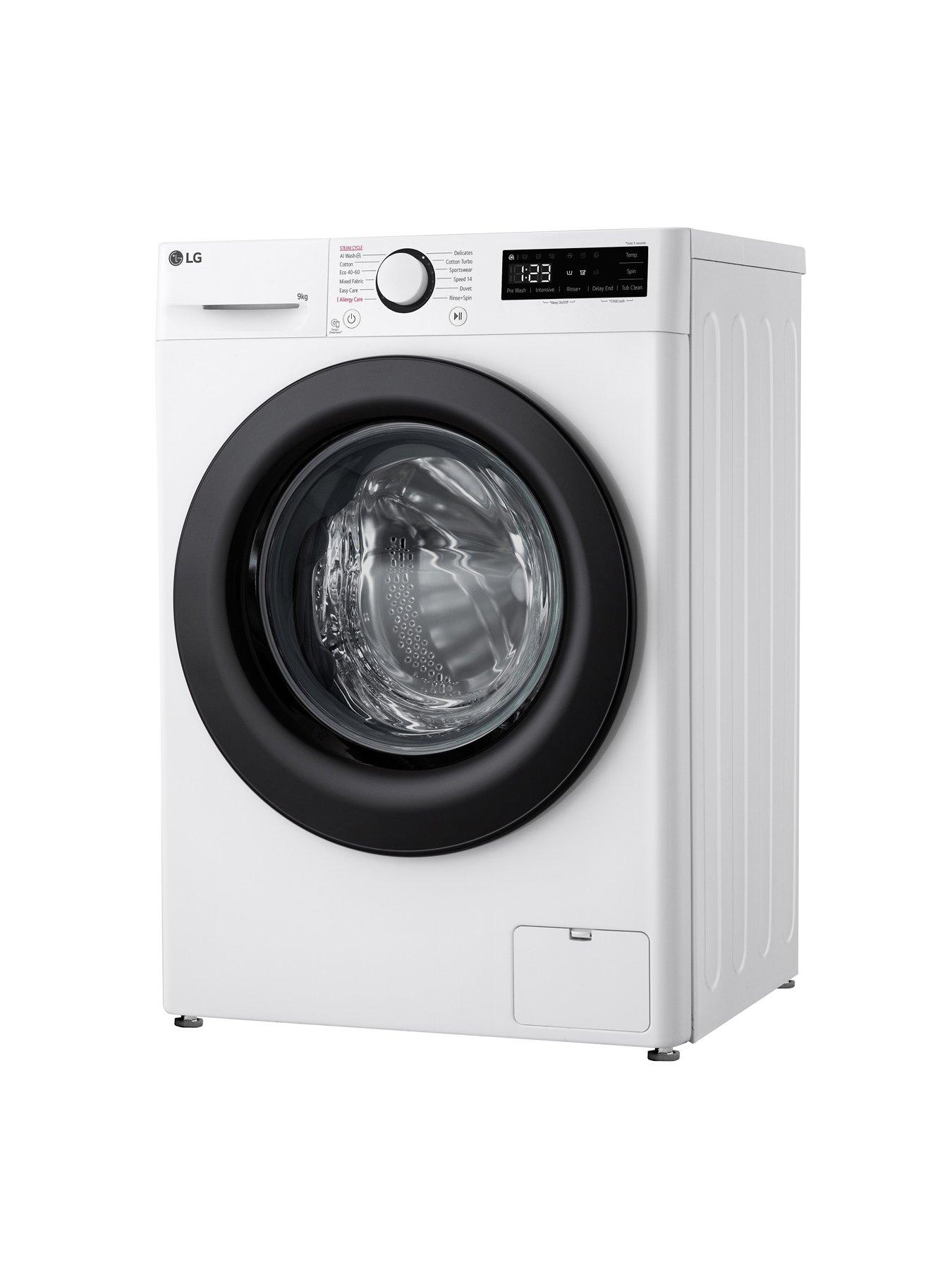  image of lg-turbowash-f2y509wbln1-9kg-load-1200-spin-washing-machine-white