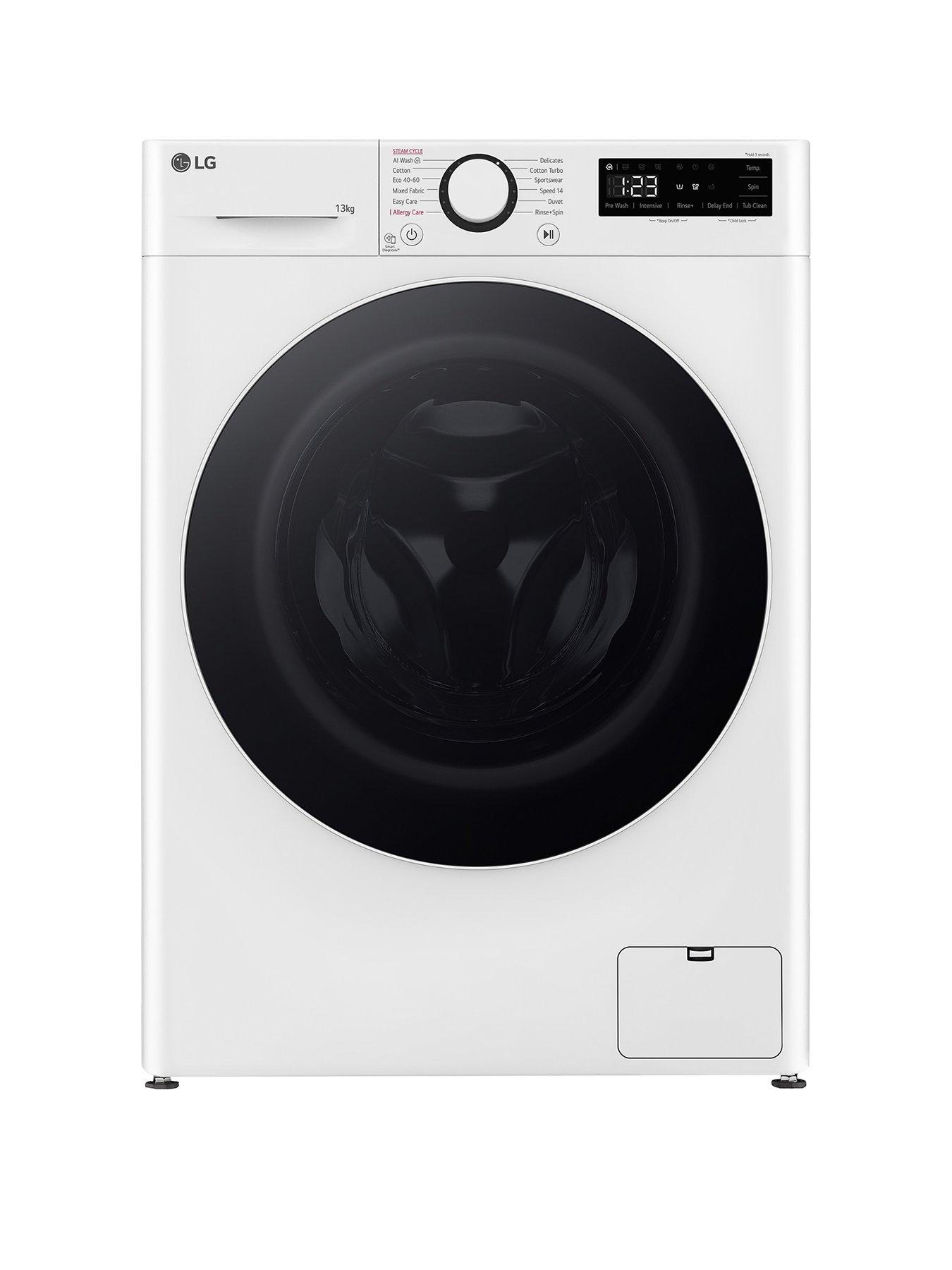  image of lg-turbowash-f4y513wwln1-13kg-wash-1400-spinnbspwashing-machine-white