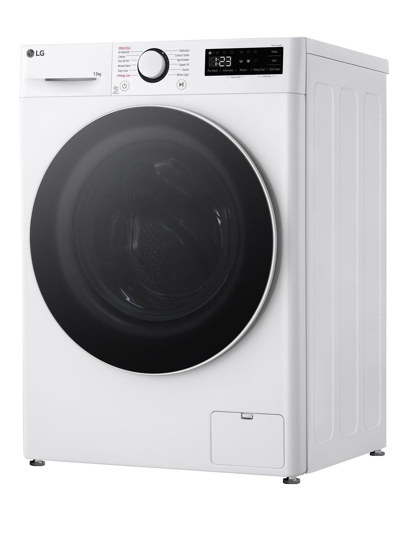  image of lg-turbowash-f4y513wwln1-13kg-wash-1400-spinnbspwashing-machine-white