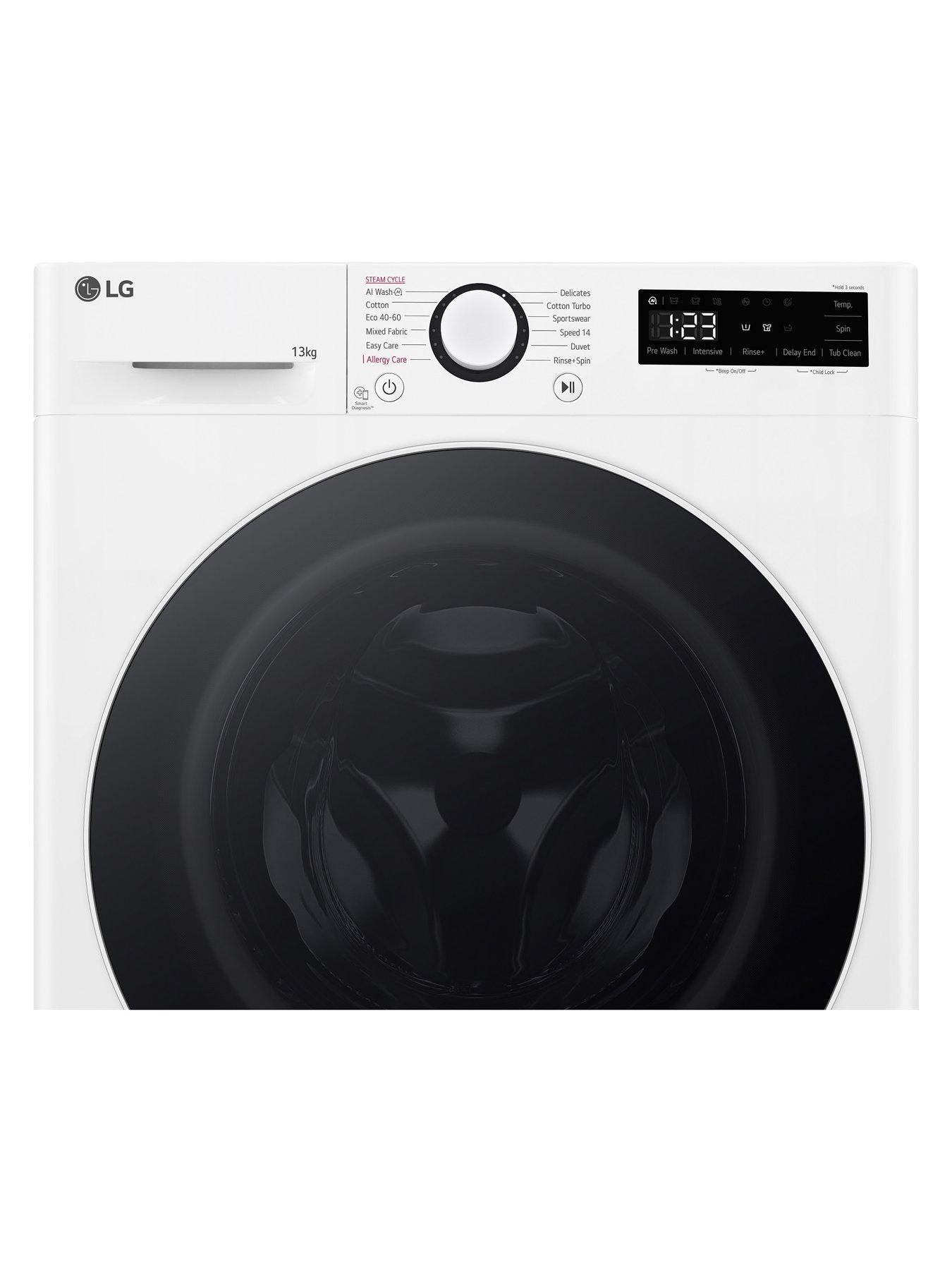  image of lg-turbowash-f4y513wwln1-13kg-wash-1400-spinnbspwashing-machine-white