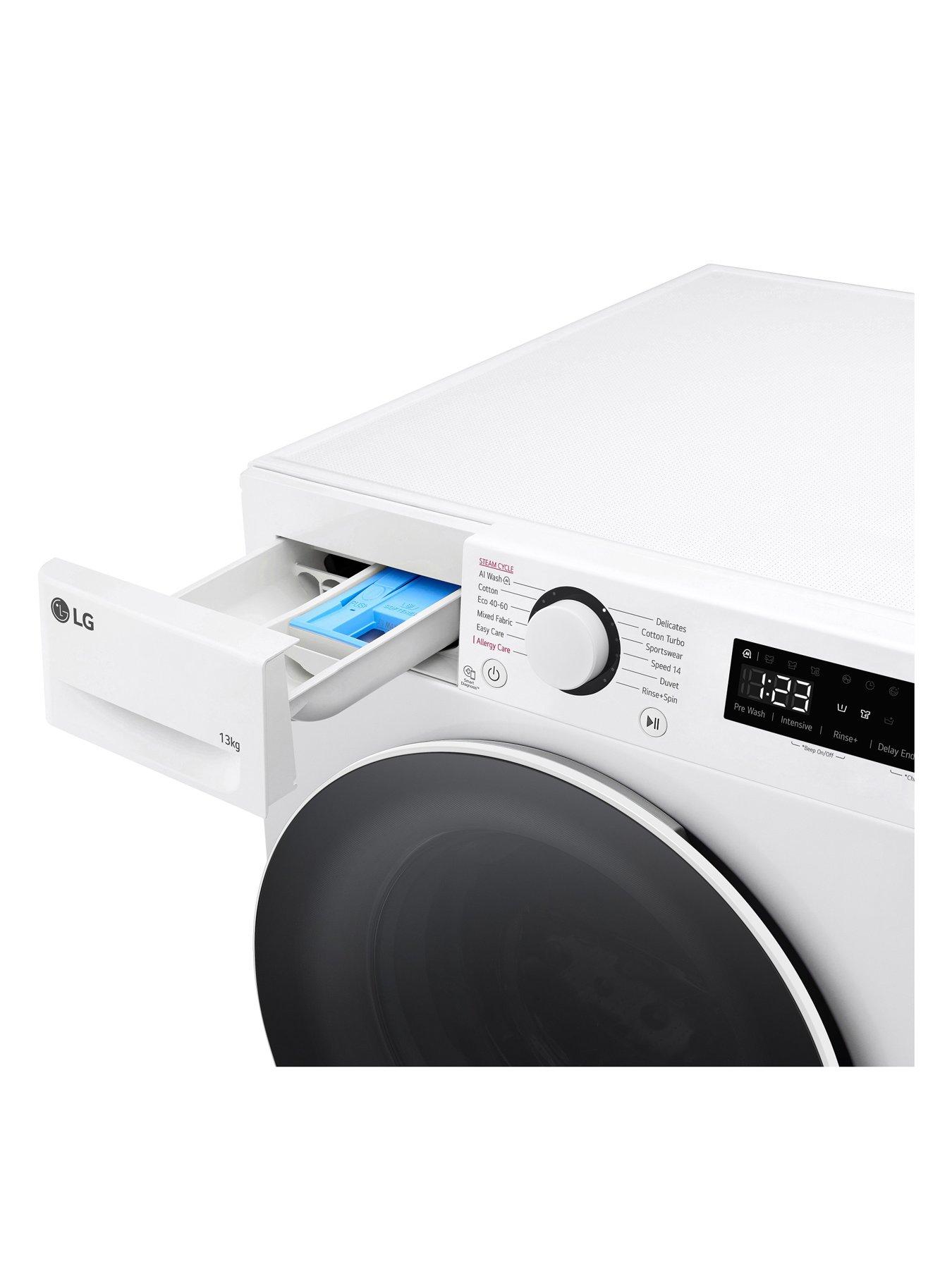  image of lg-turbowash-f4y513wwln1-13kg-wash-1400-spinnbspwashing-machine-white