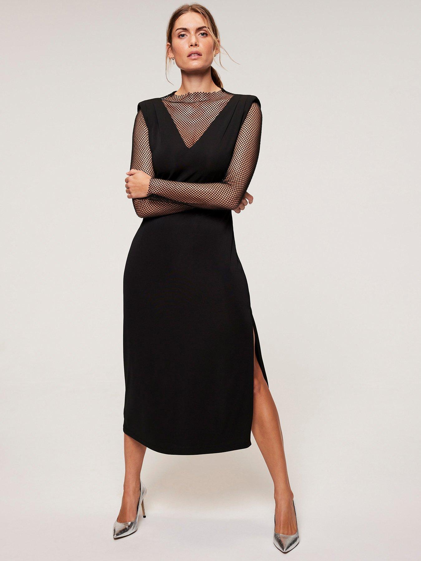 Black Embellished Wrap Midaxi Dress by In The Style x Jac Jossa