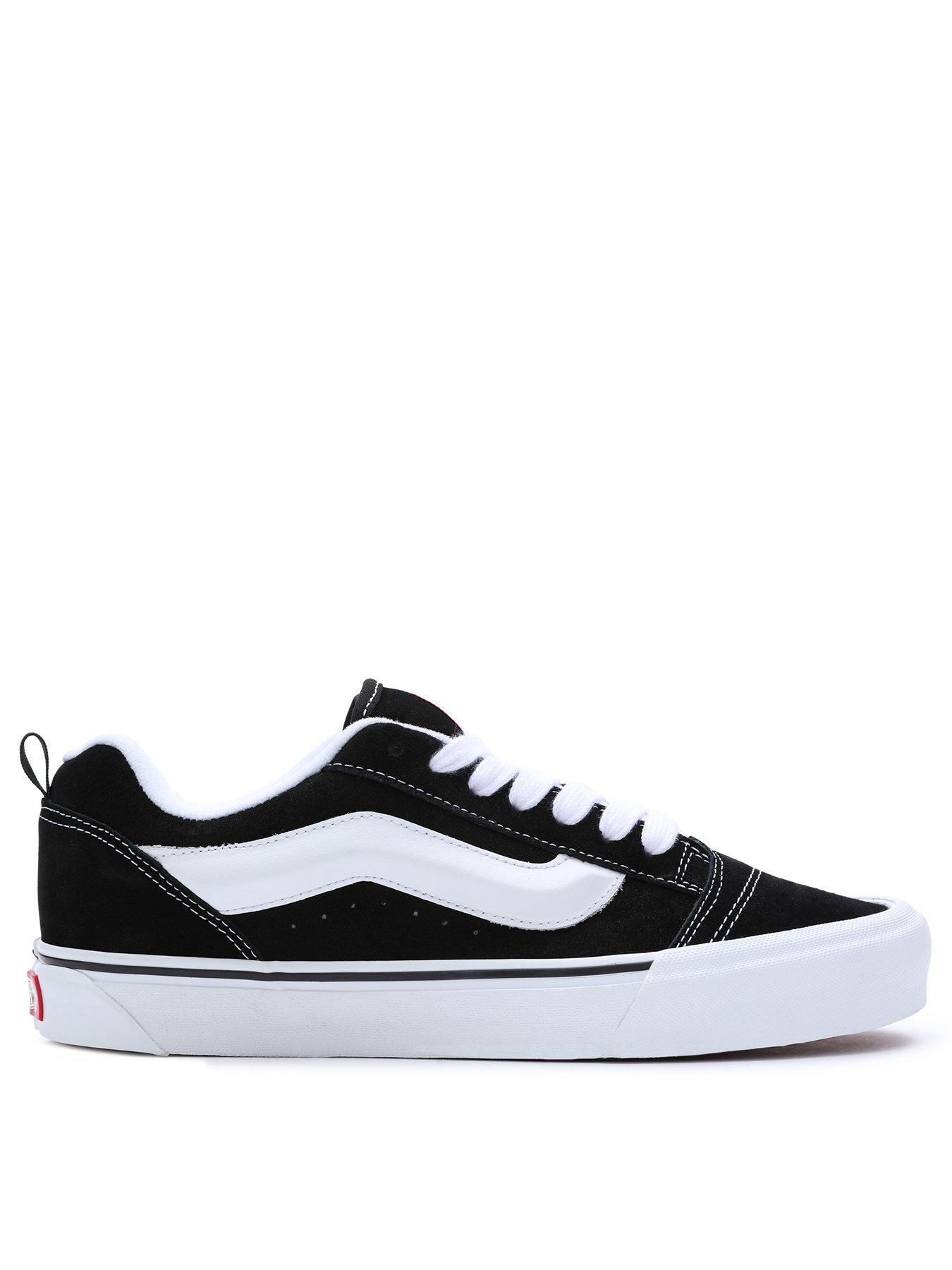 Black and white vans boys best sale