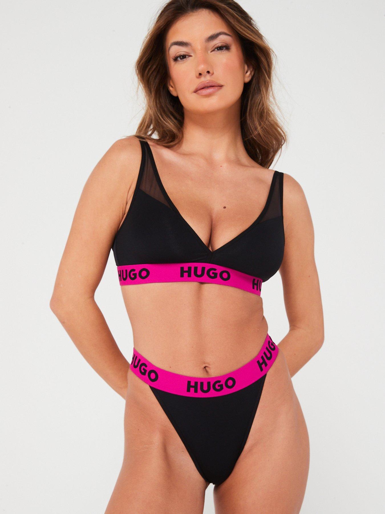 Curvy Kate Non-Stop Superplunge Longline Bra - Black/Pink