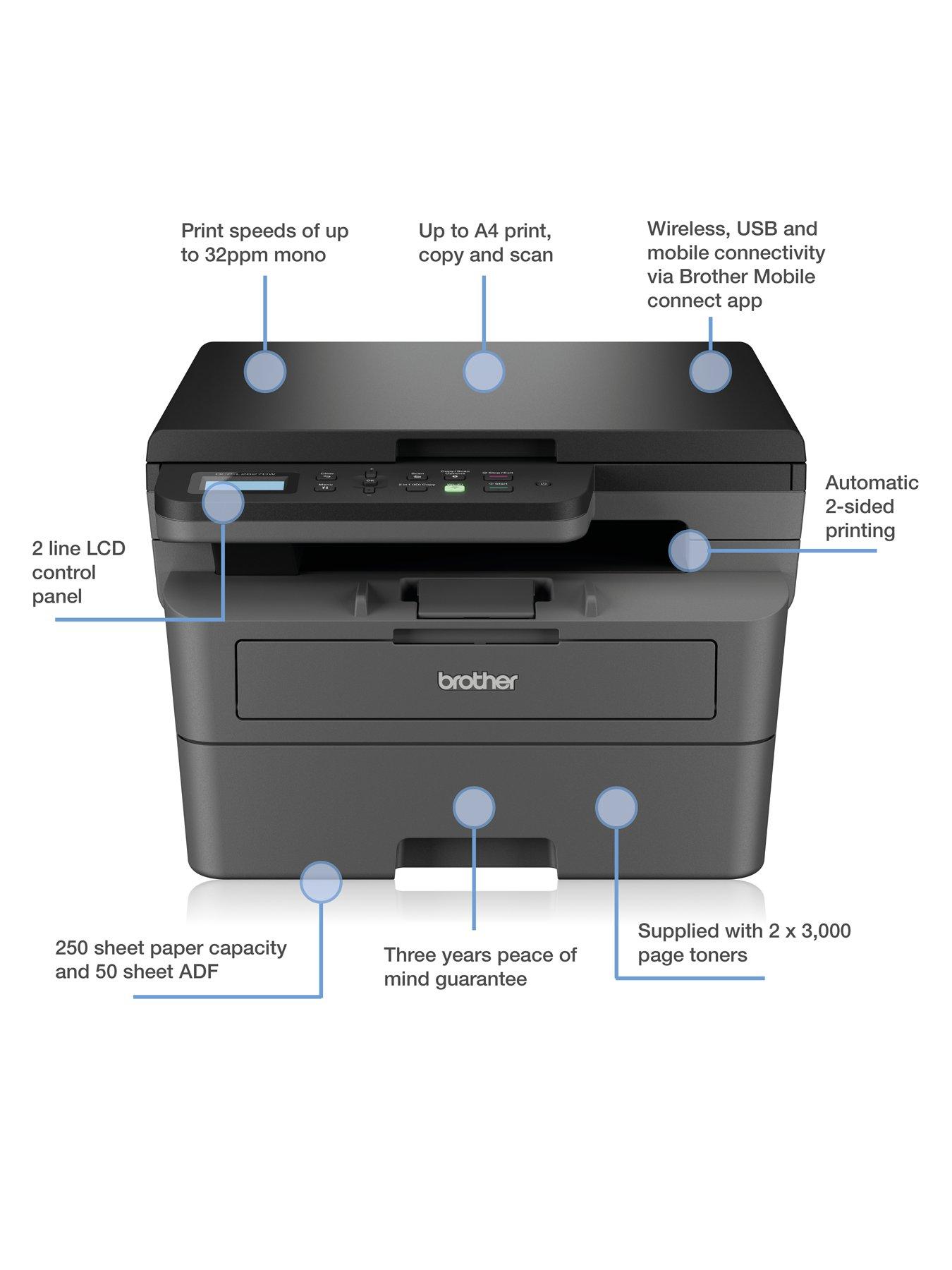  image of brother-dcp-l2627dwe-ecopro-ready-3-in-1-mono-laser-printer