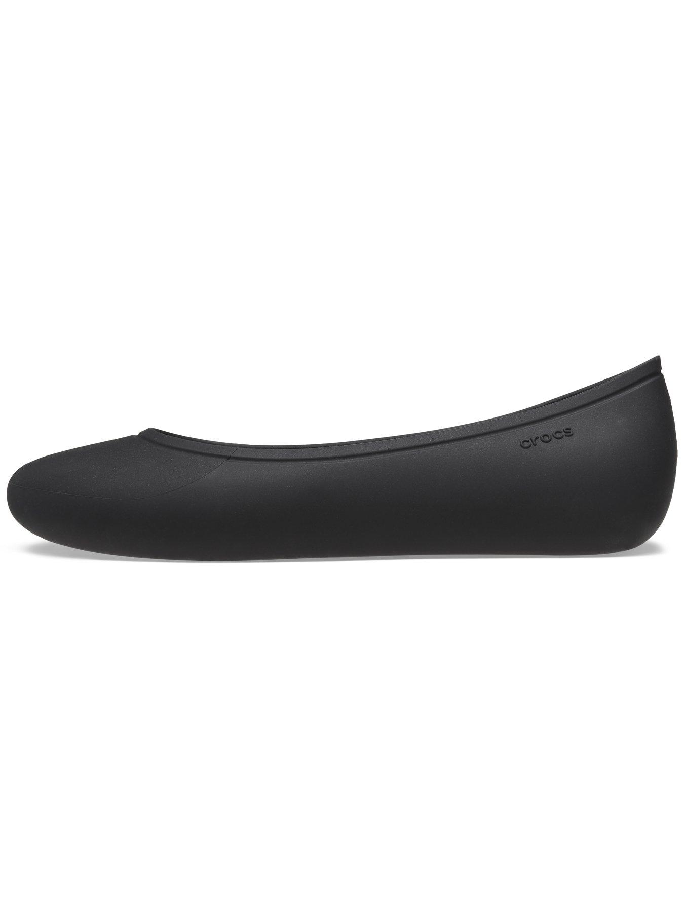  image of crocs-brooklyn-flat-ballet-pump-black