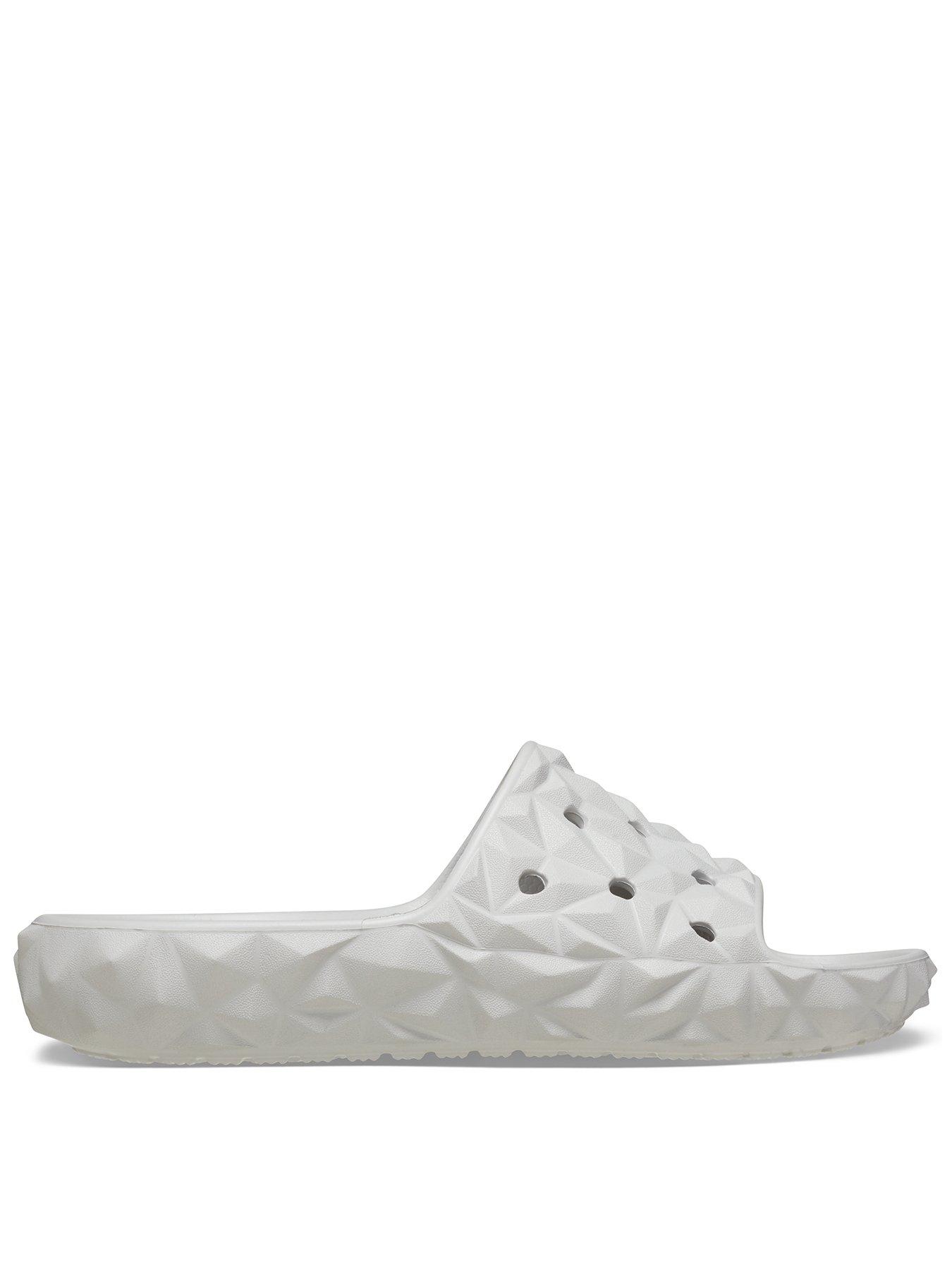 Crocs Classic Geometric Slide V2 - Atmosphere - Grey | Littlewoods