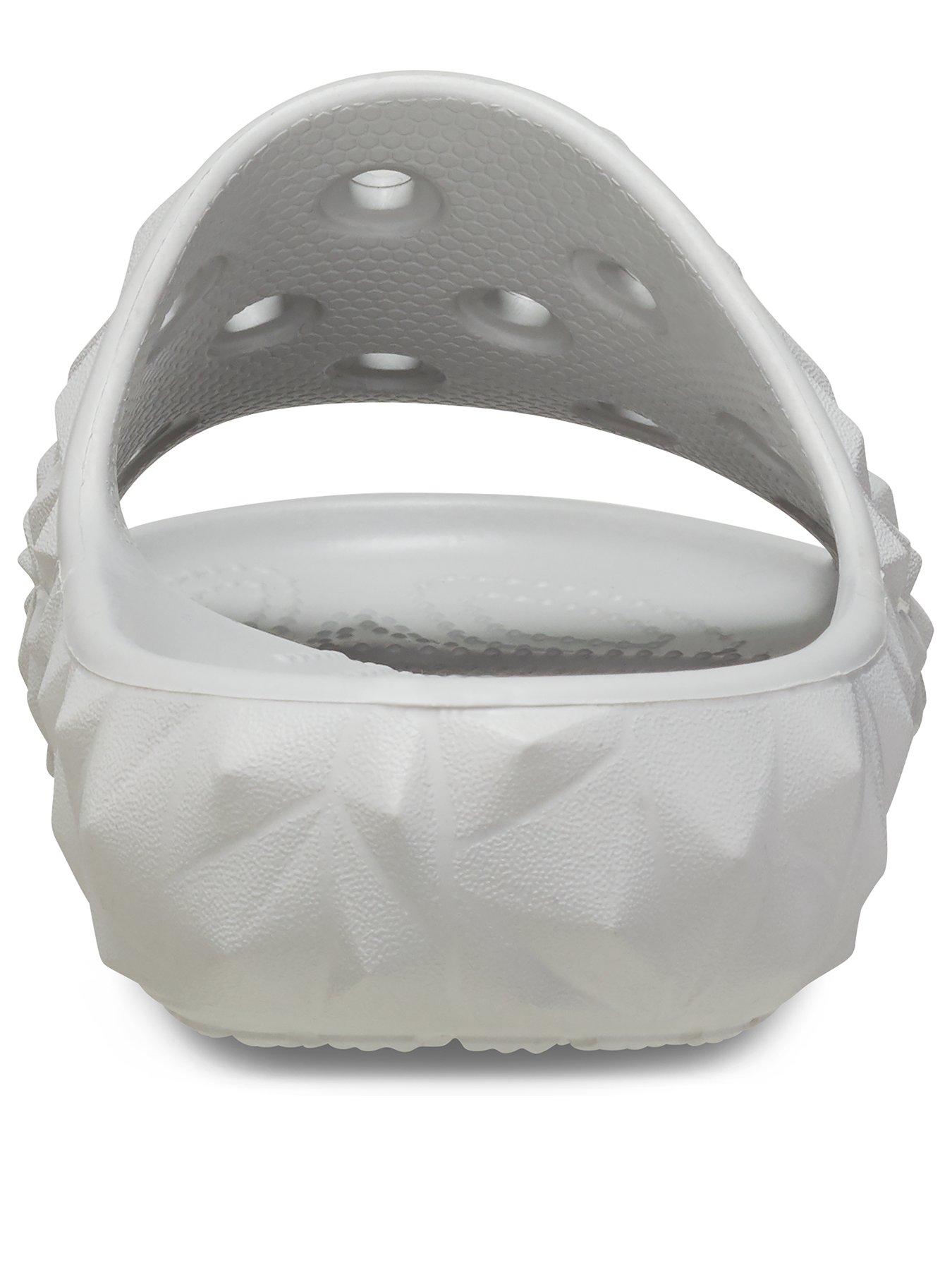 Crocs Classic Geometric Slide V2 - Atmosphere - Grey | Littlewoods