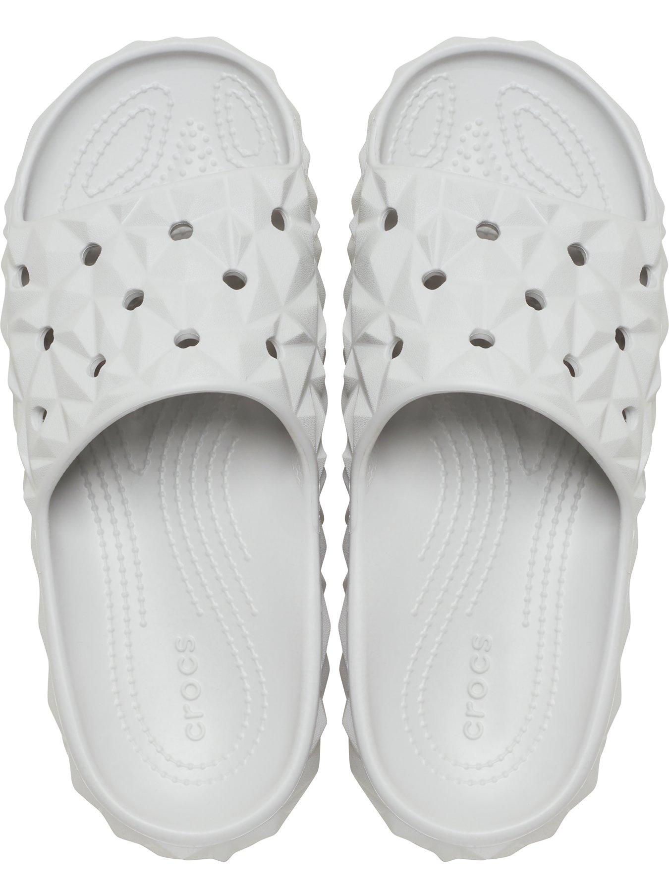 Crocs Classic Geometric Slide V2 - Atmosphere - Grey | Littlewoods