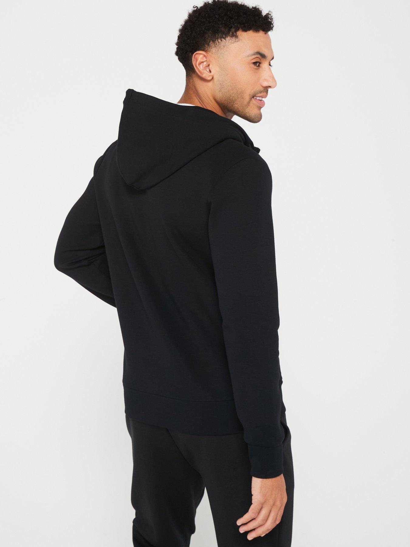 Image 2 of 4 of BOSS Saggy Logo Zip Thru Hoodie - Black