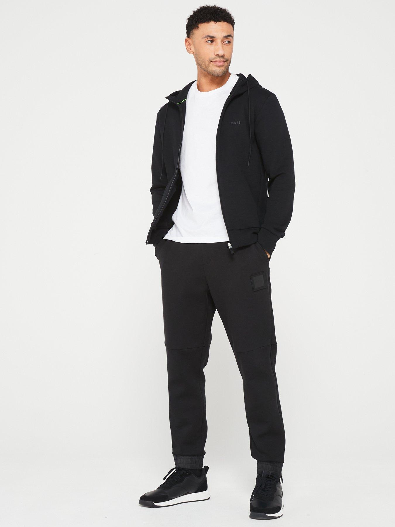 Image 3 of 4 of BOSS Saggy Logo Zip Thru Hoodie - Black