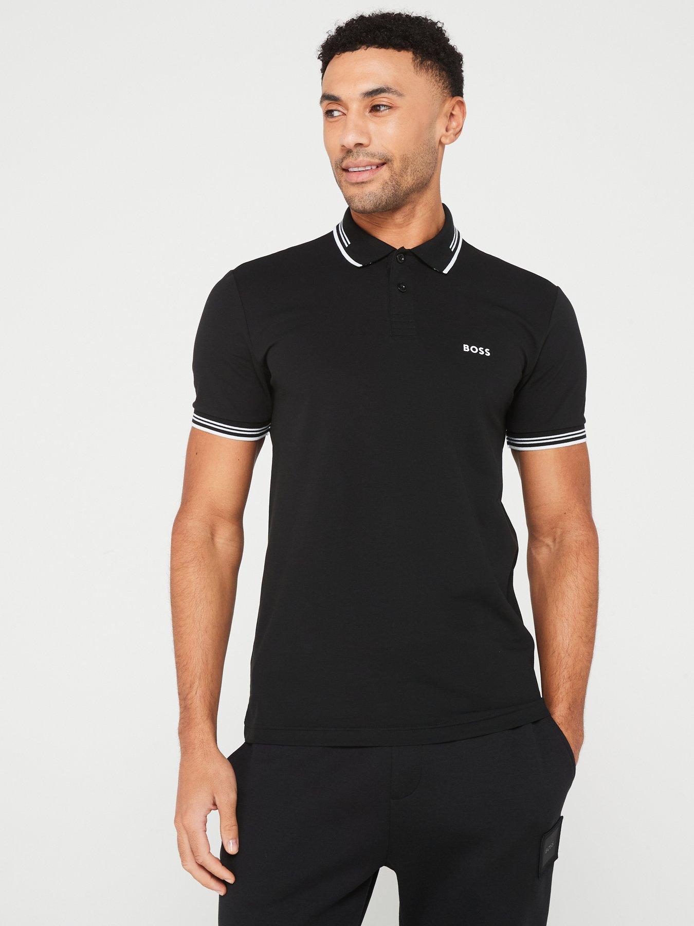 undefined Paul Logo Polo Shirt - Black