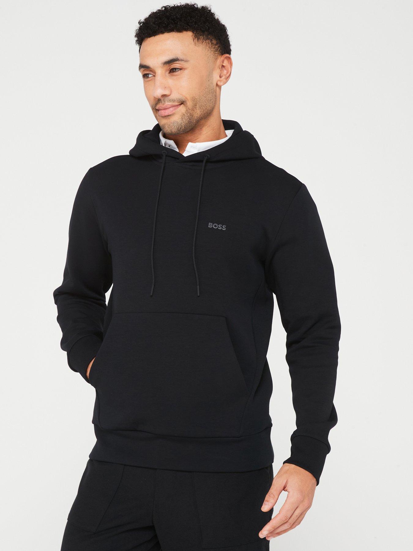 undefined Soody Tonal Left Chest Logo Overhead Hoodie- Black
