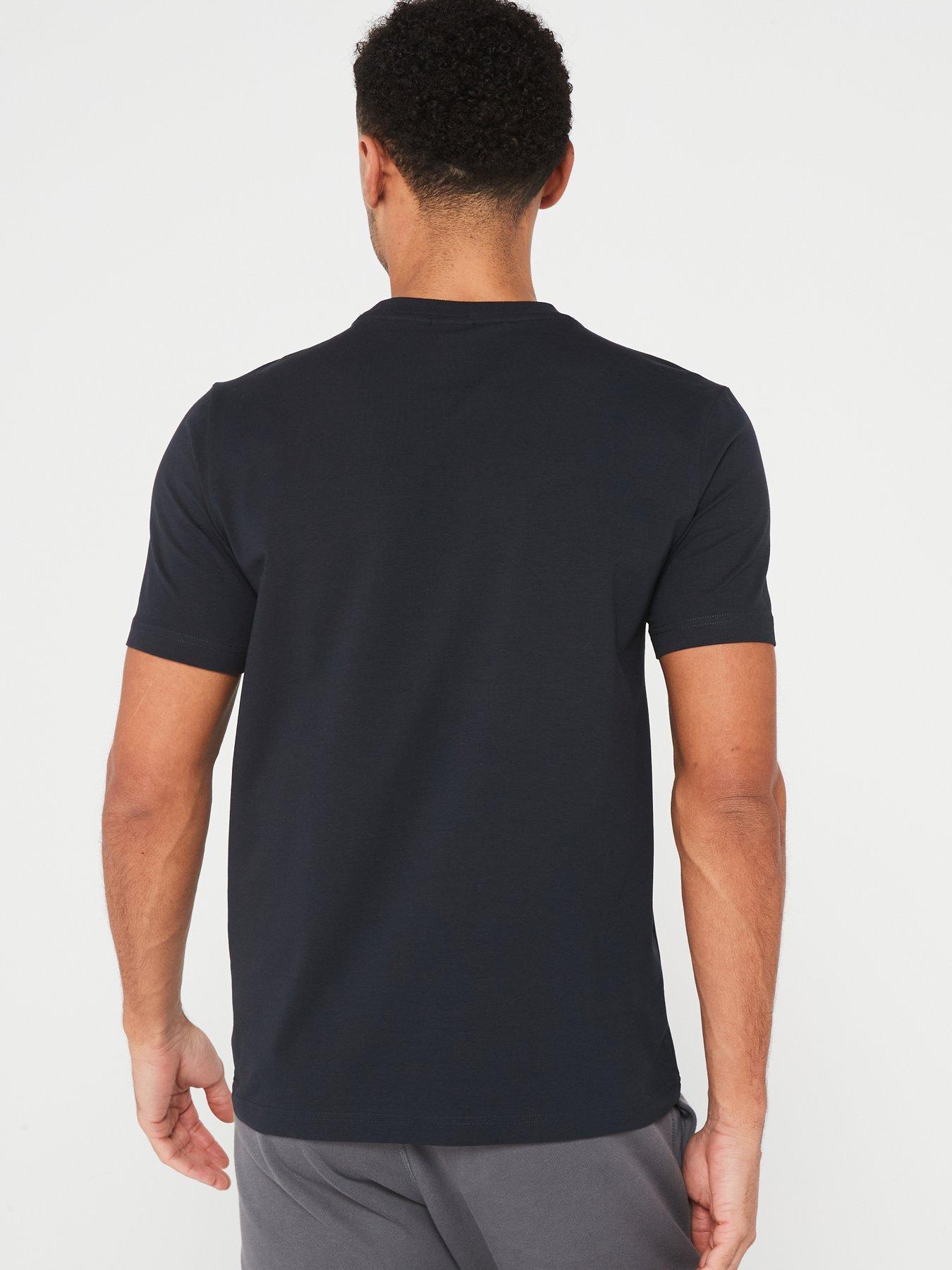  image of boss-tee-logo-t-shirt-dark-blue