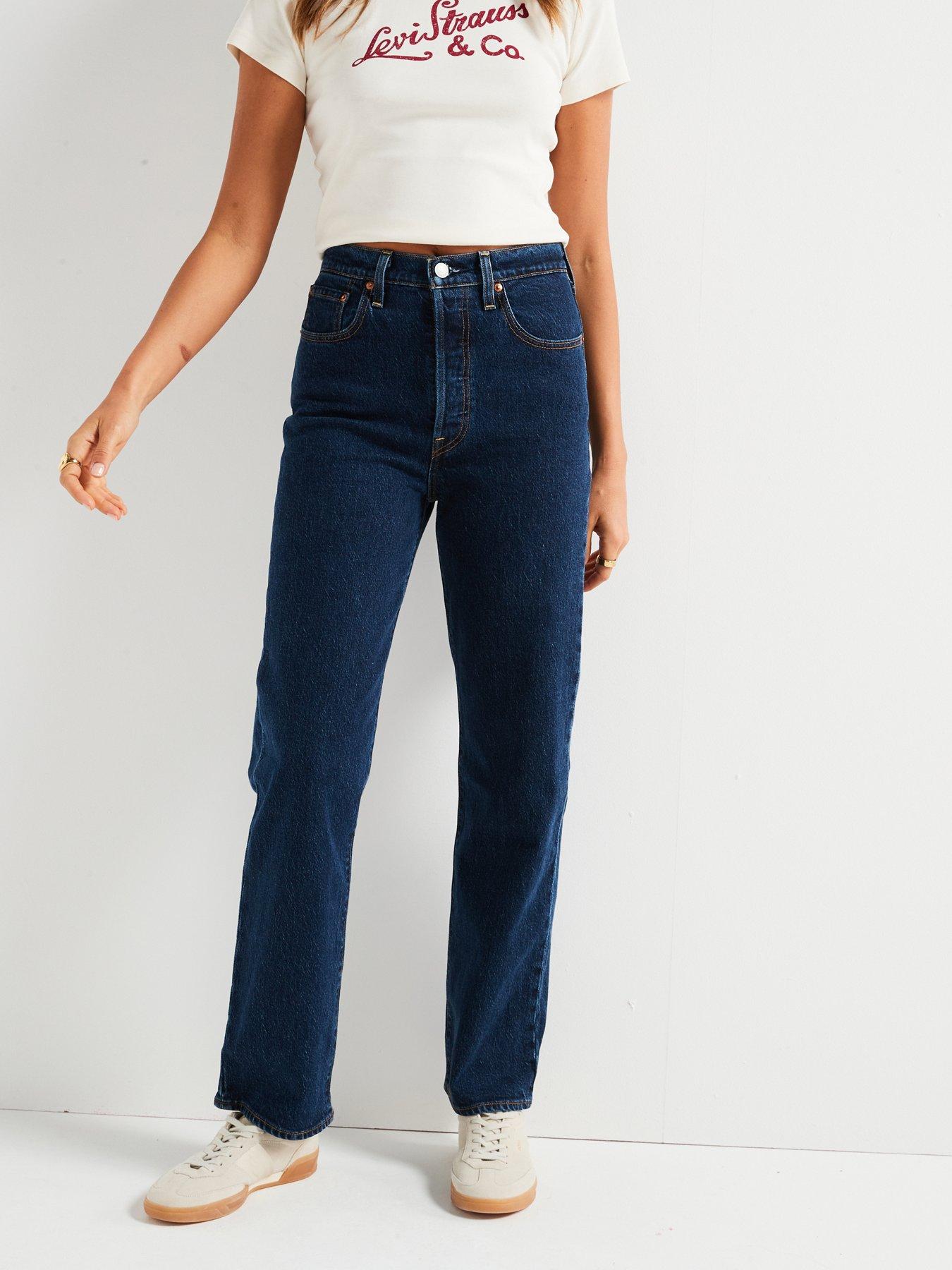 Black Ankle Grazing Hannah Straight Leg Jeans