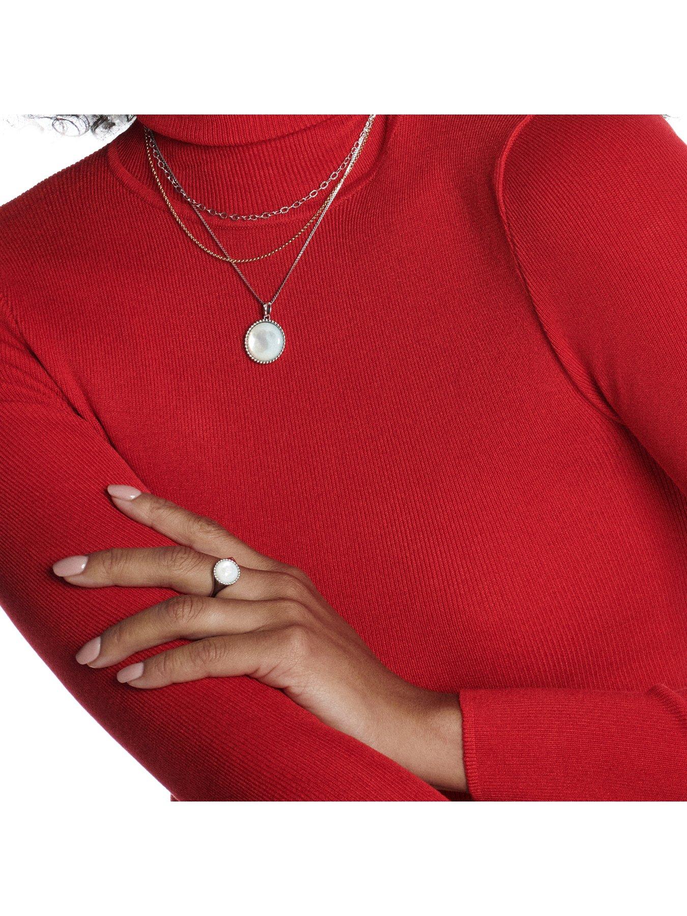  image of hot-diamonds-mother-of-pearl-circle-ring