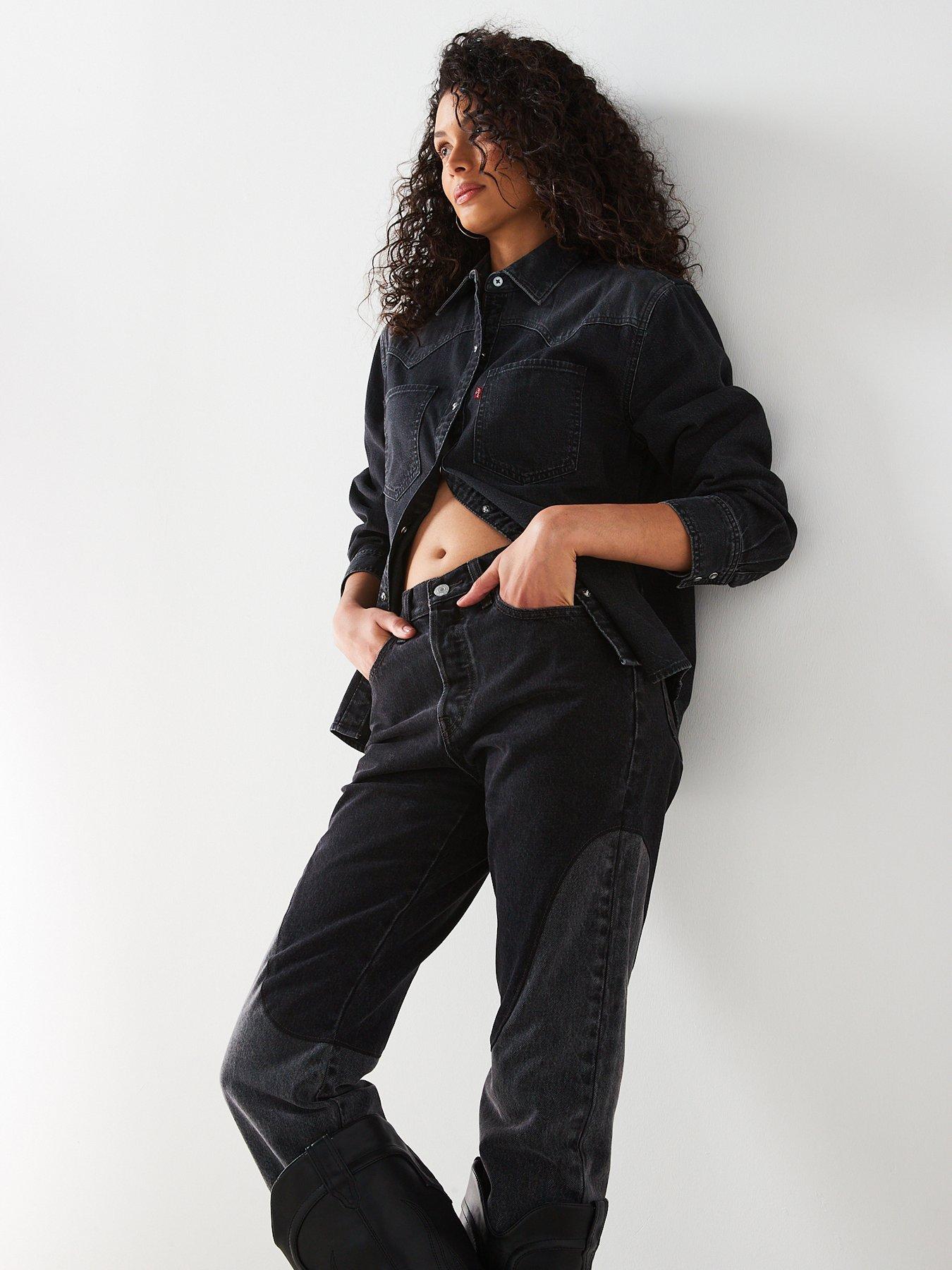  image of levis-501reg-original-jean-off-to-the-ranch-black