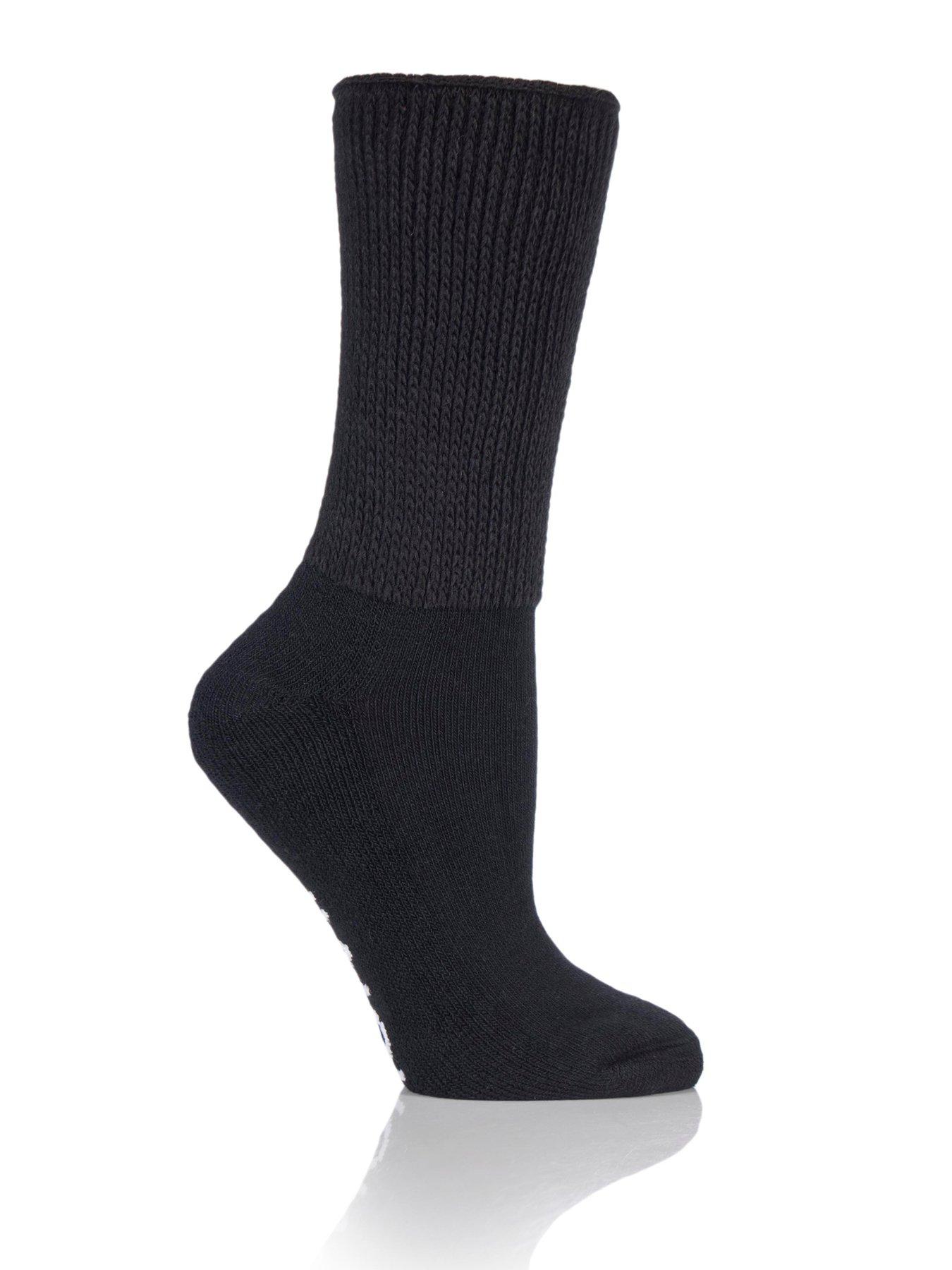 undefined 3 Pair Ladies Iomi Footnurse Cushion Foot Diabetic Socks - Black