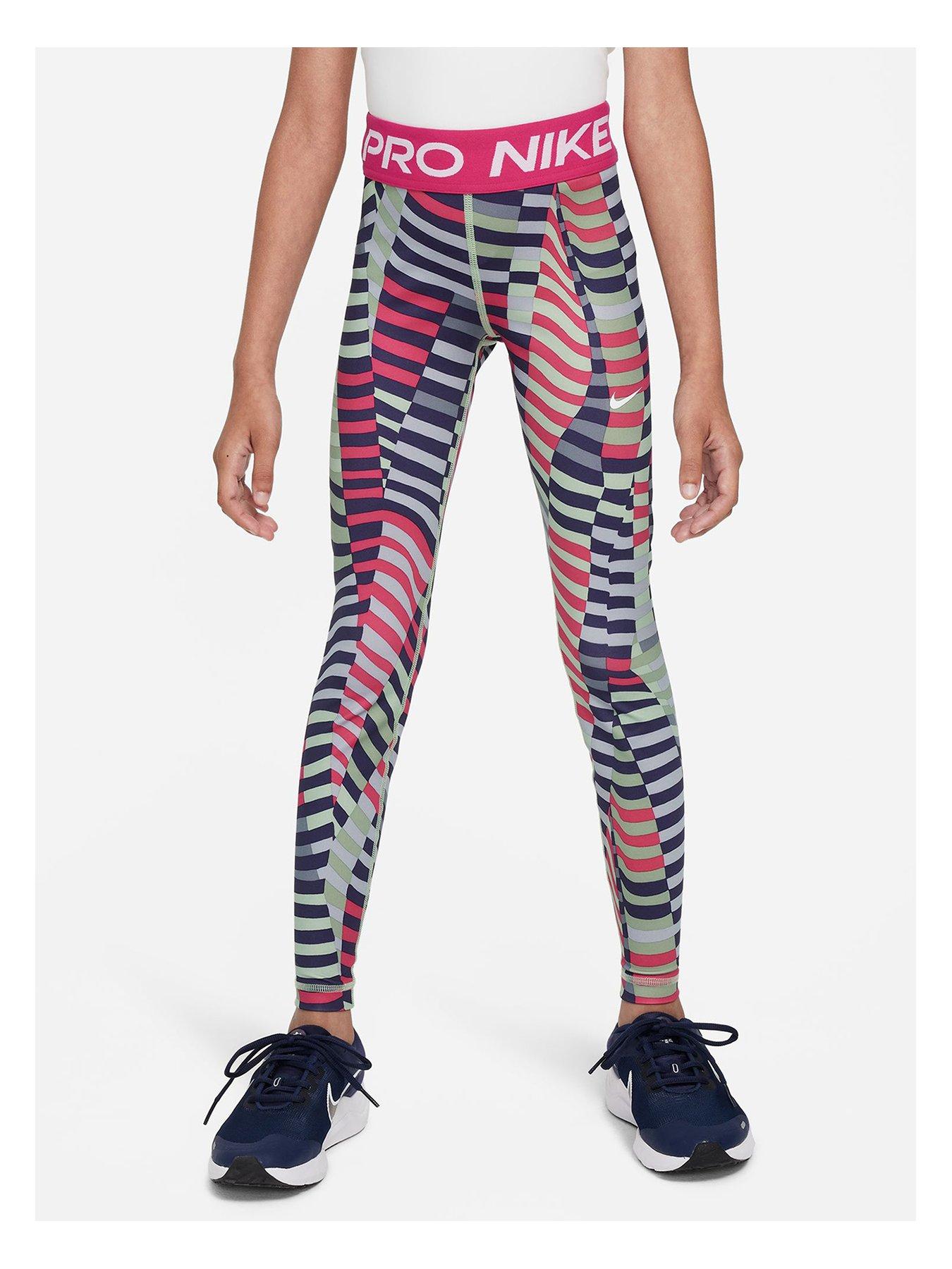 $75 NEW Women's Nike Pro Dri-FIT HyperWarm Training Leggings Plaid