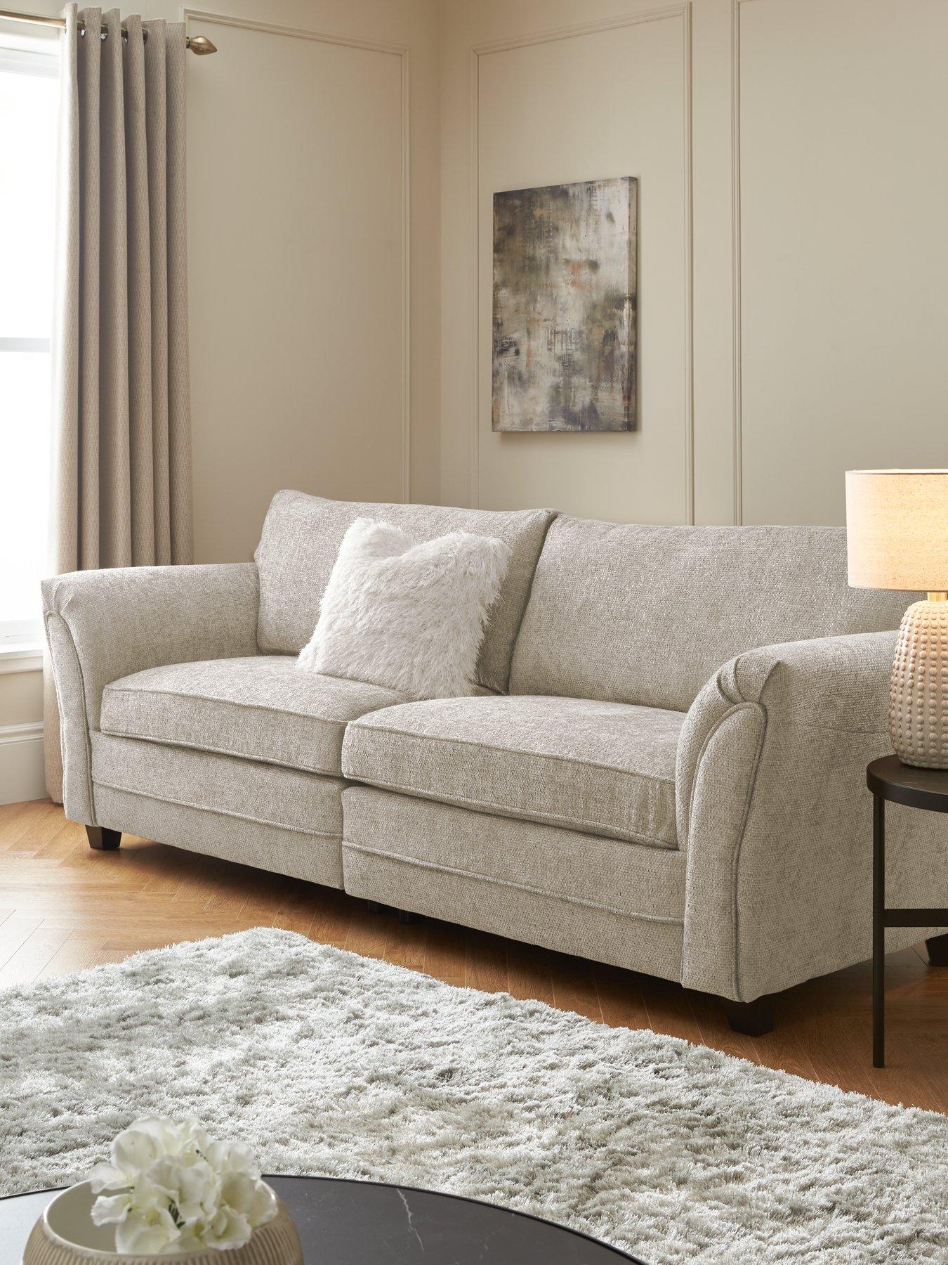 The Very Collection Dury Chunky Weave 4 Seater Standard Back Sofa - FSC® Certified