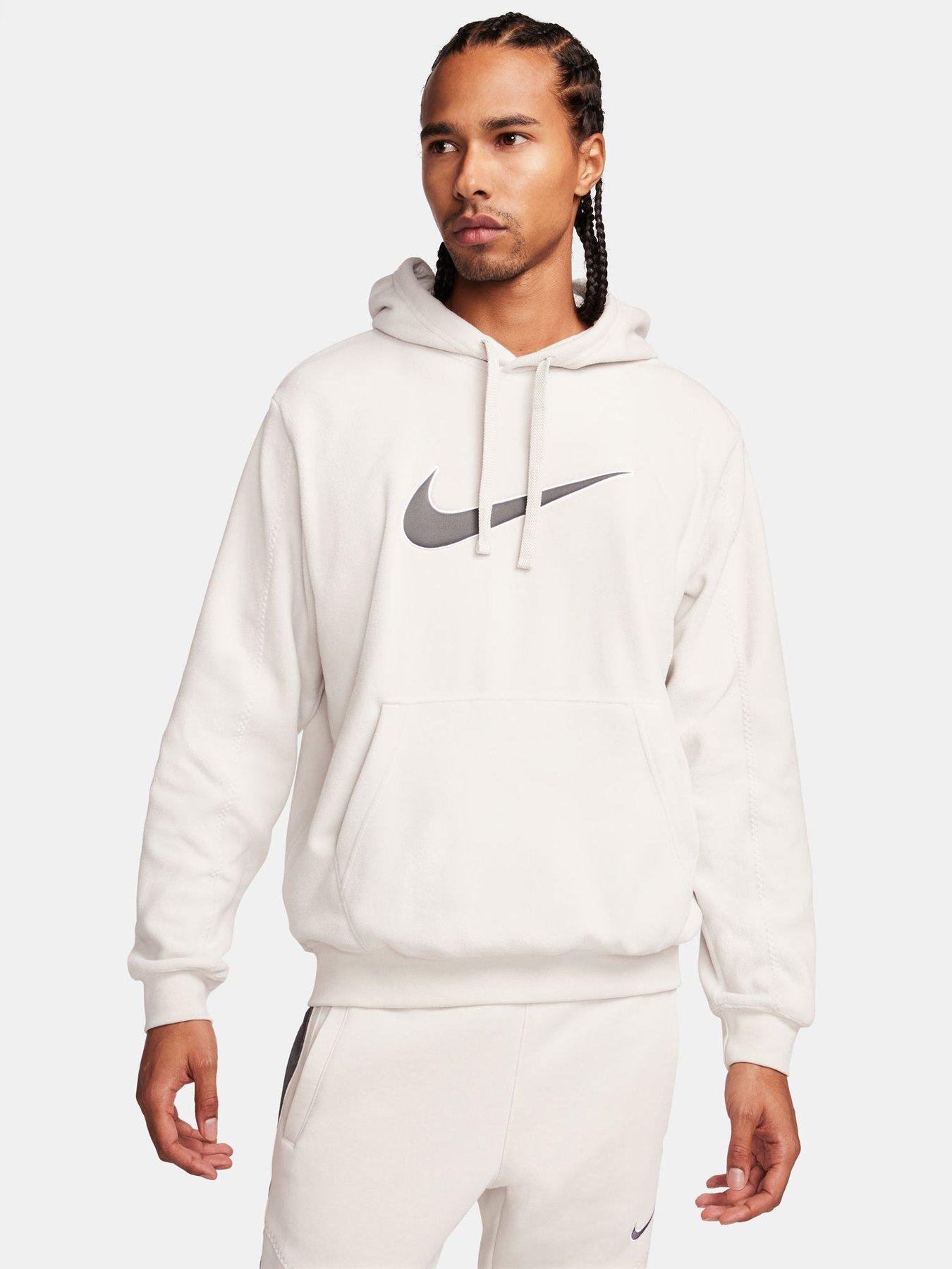 White Nike Sportswear Club Fleece Overhead Hoodie