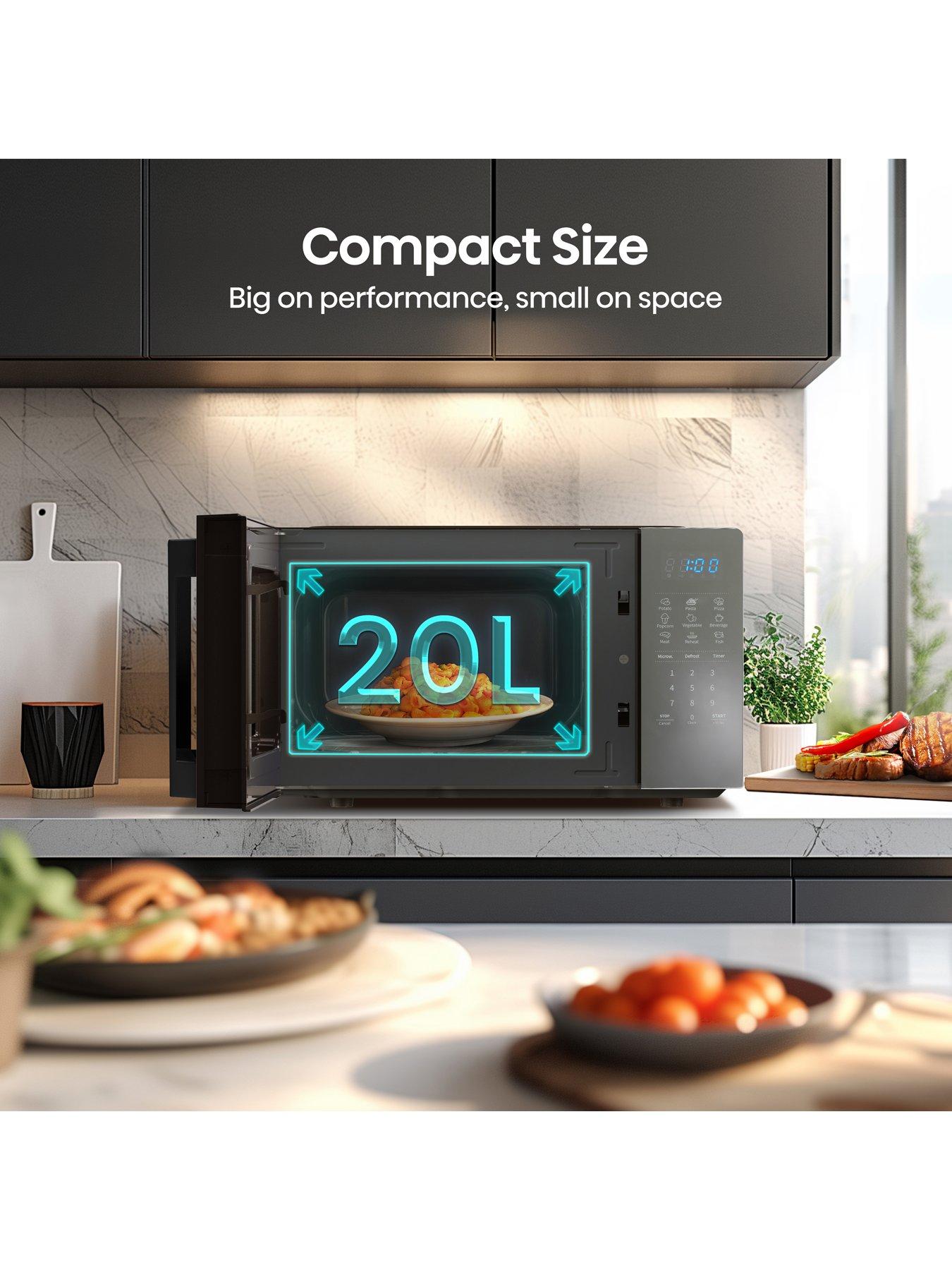  image of hisense-20-litre-microwave-mirror-look--black-stainless-steel