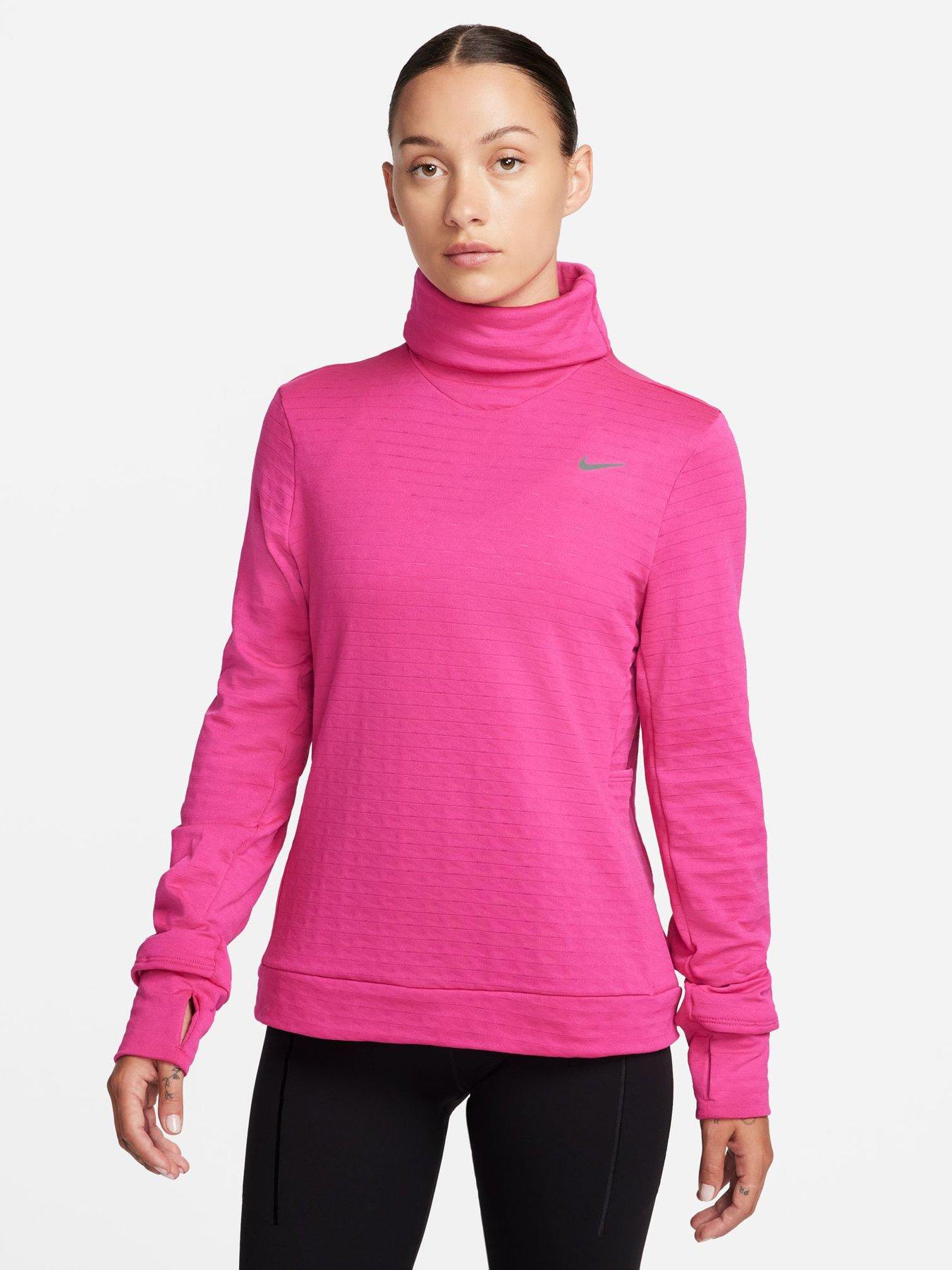 Nike Womens Running Swift Element Turtleneck Top Pink littlewoods