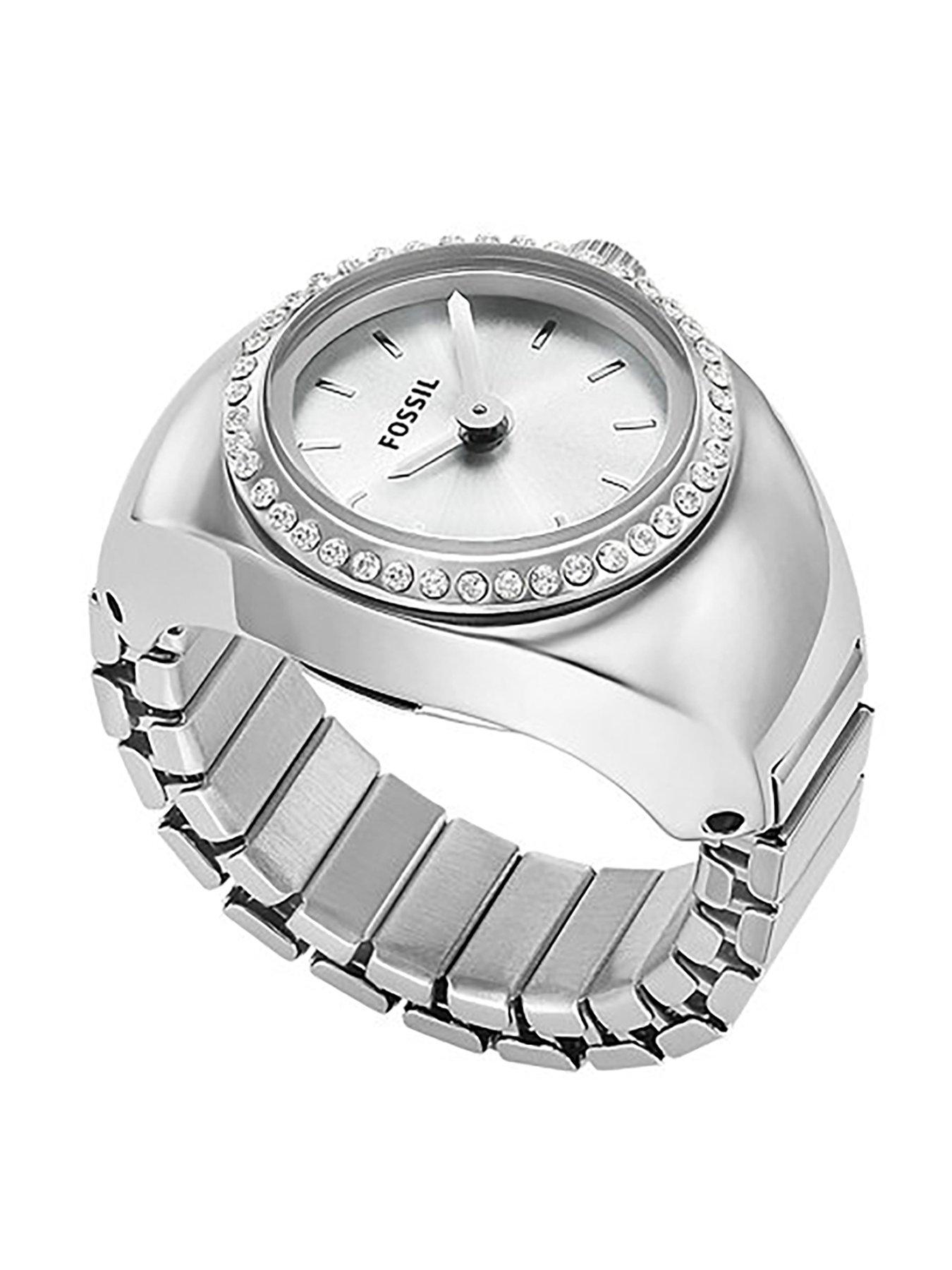 Fossil watches best sale silver ladies