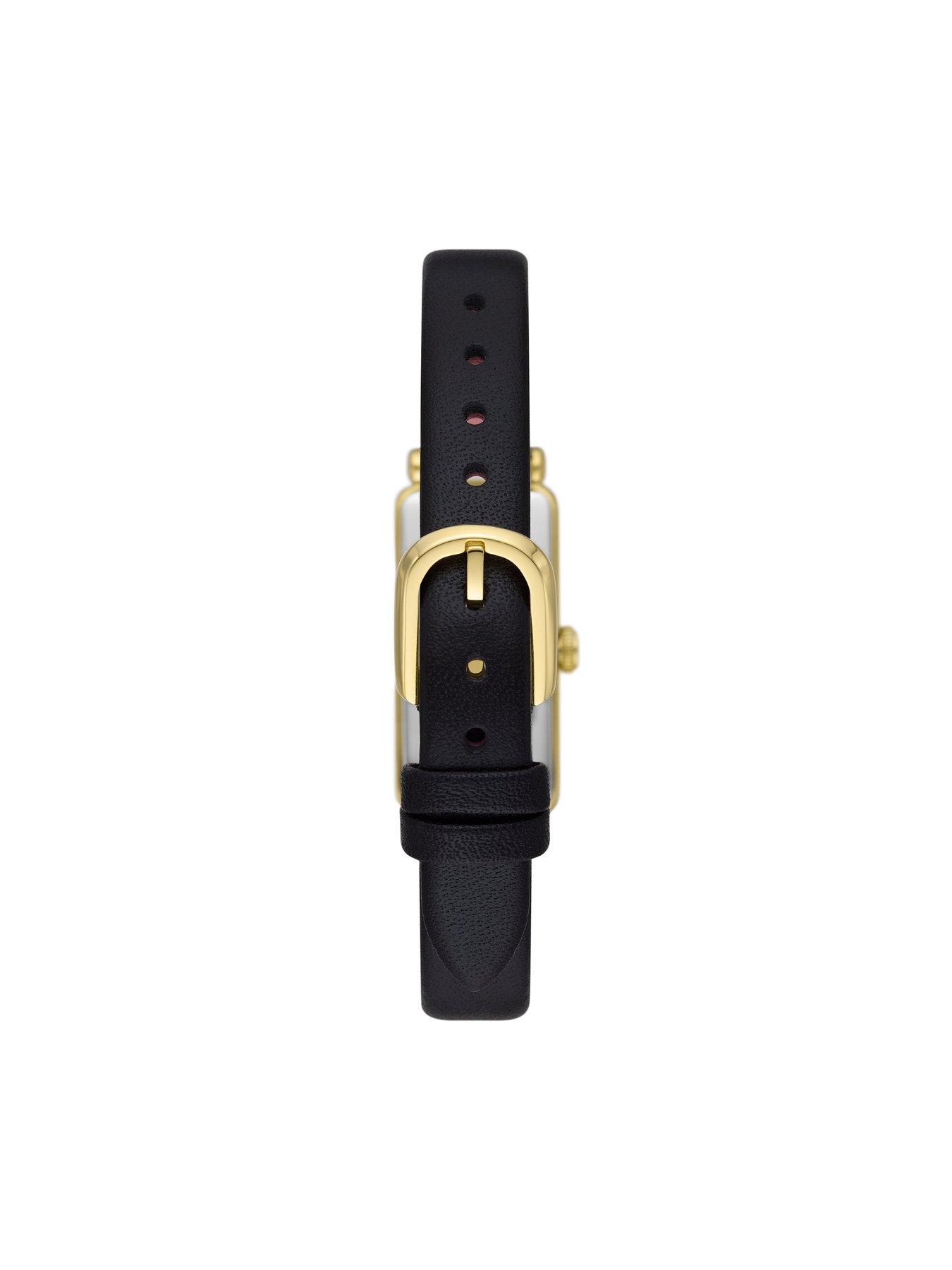  image of kate-spade-new-york-rosedale-black-leather-watch