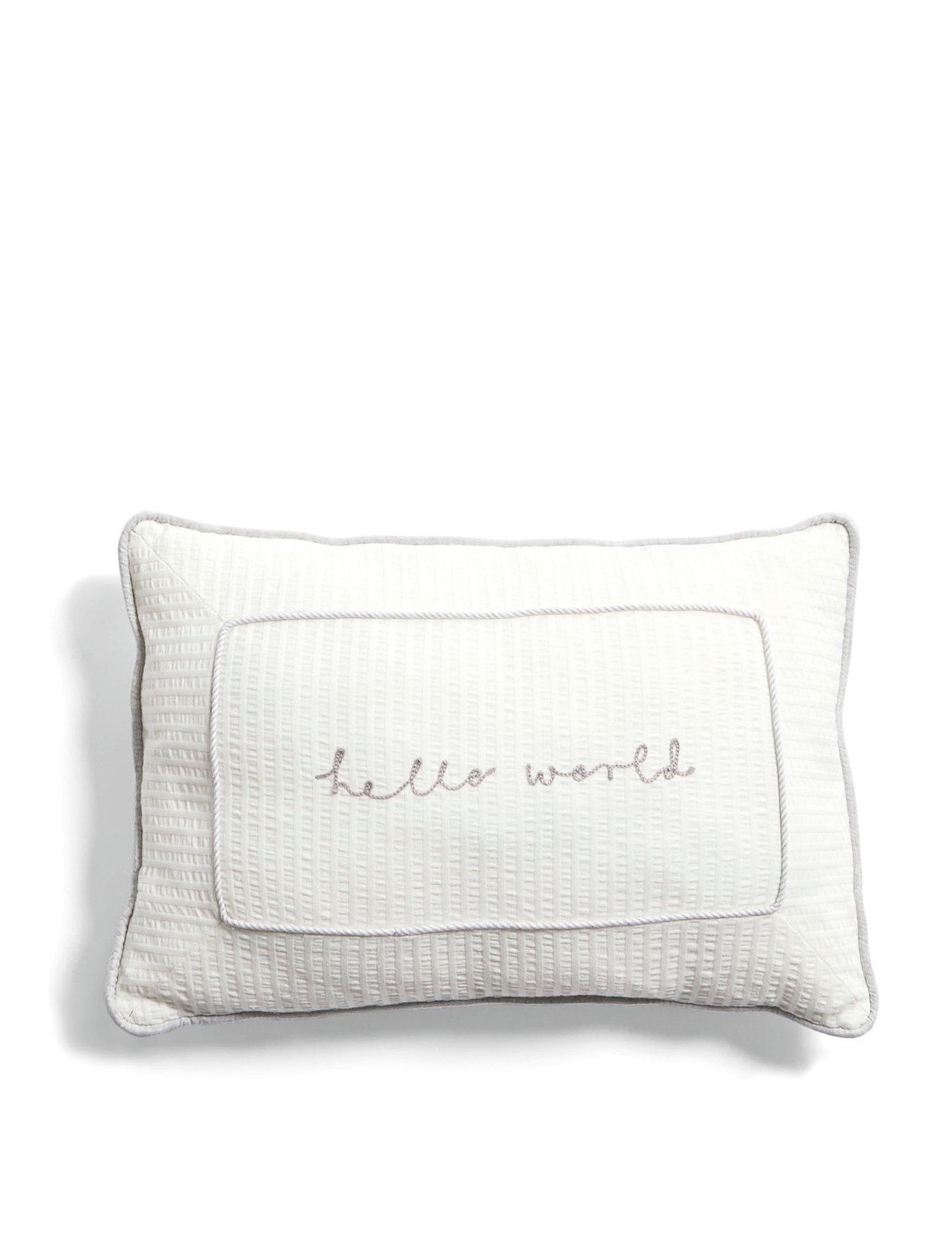 Mamas Papas Cushion Welcome to the World Slogan littlewoods