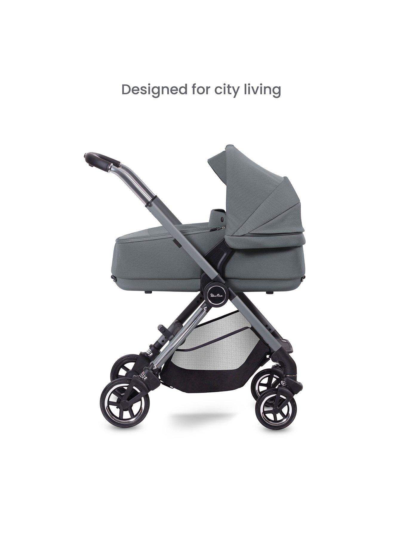 Silver Cross Dune Compact Pushchair Travel Pack Car Seat, Base, Cup