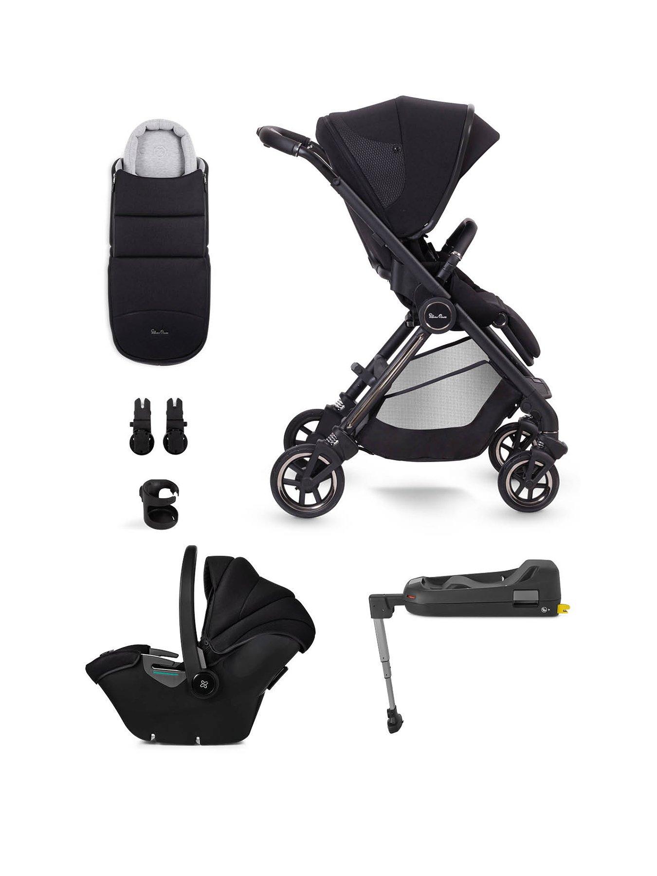 Silver Cross Dune Compact Pushchair Travel Pack Car Seat, Base, Cup