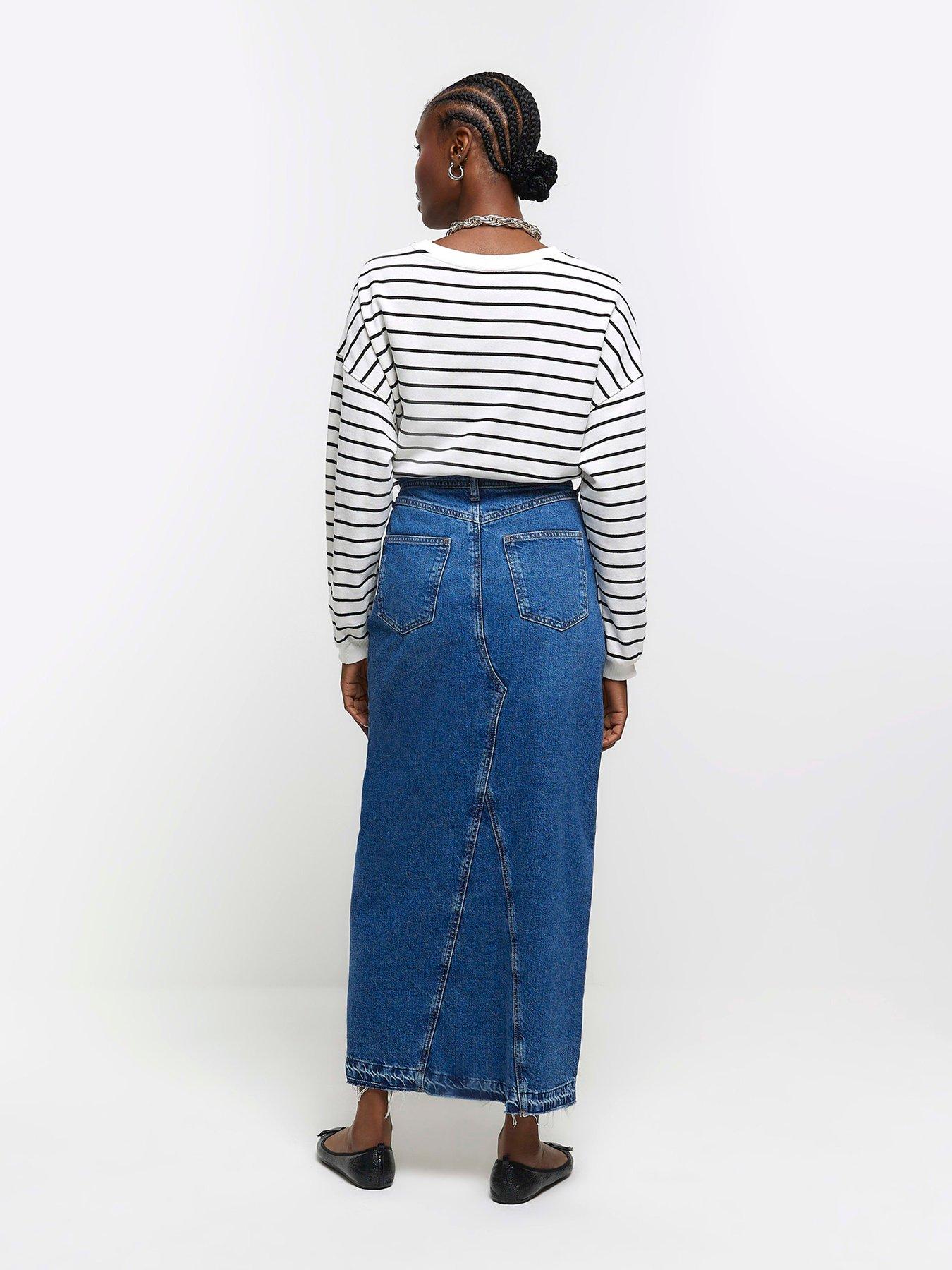 Denim maxi hotsell skirt river island