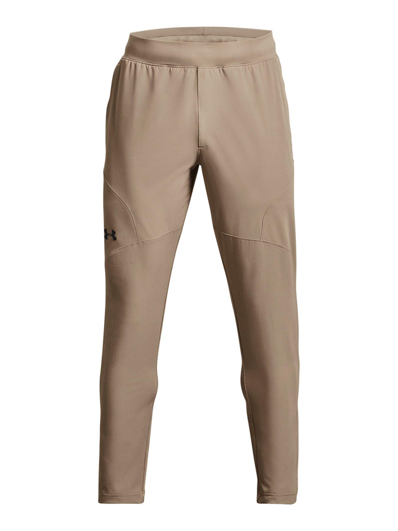 Under Armour Pants Women's Large Woven Trousers Sahara Beige Jogger Slacks  Class 