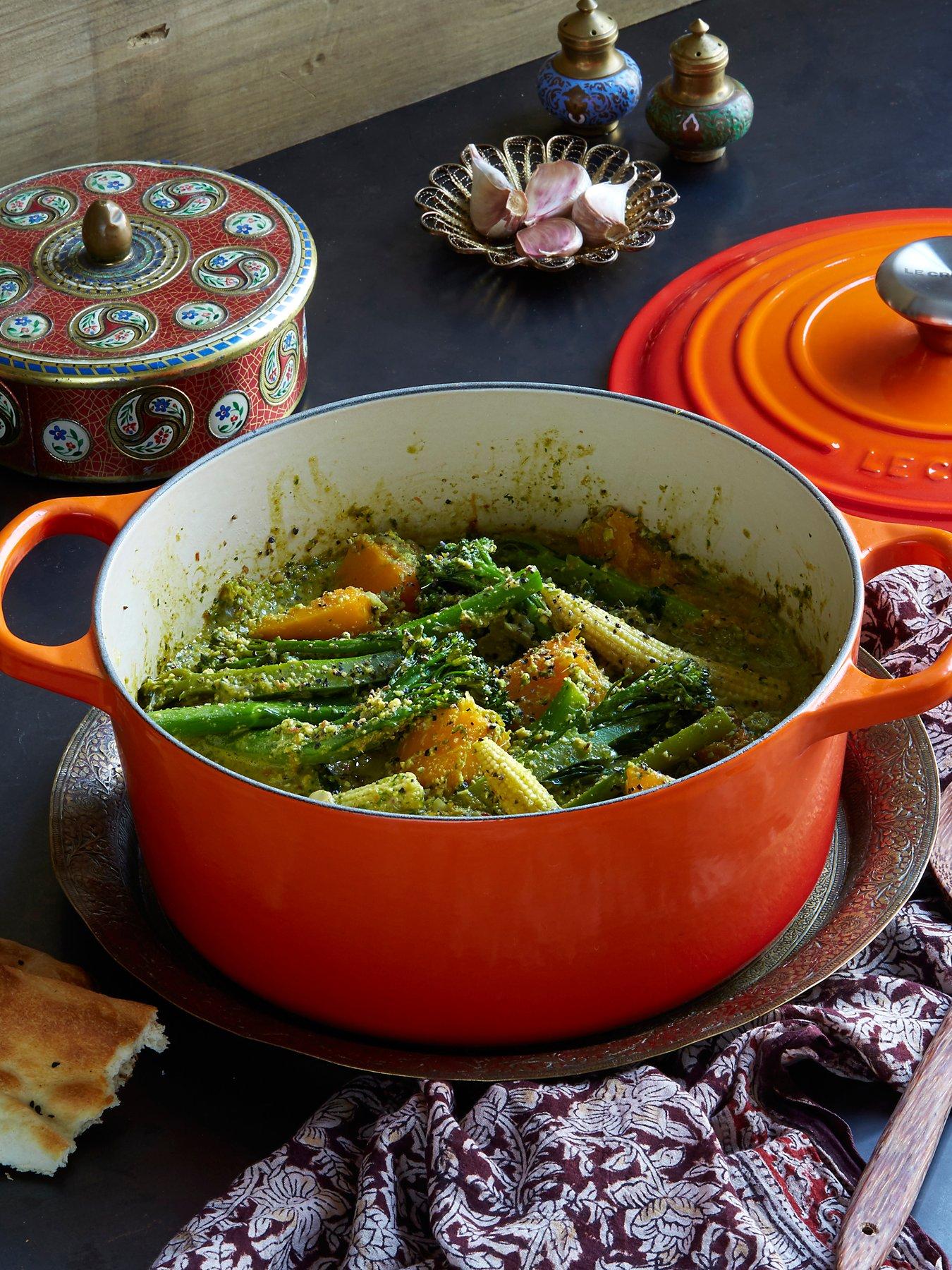  image of le-creuset-signature-cast-iron-round-26-cm-casserole-in-volcanic