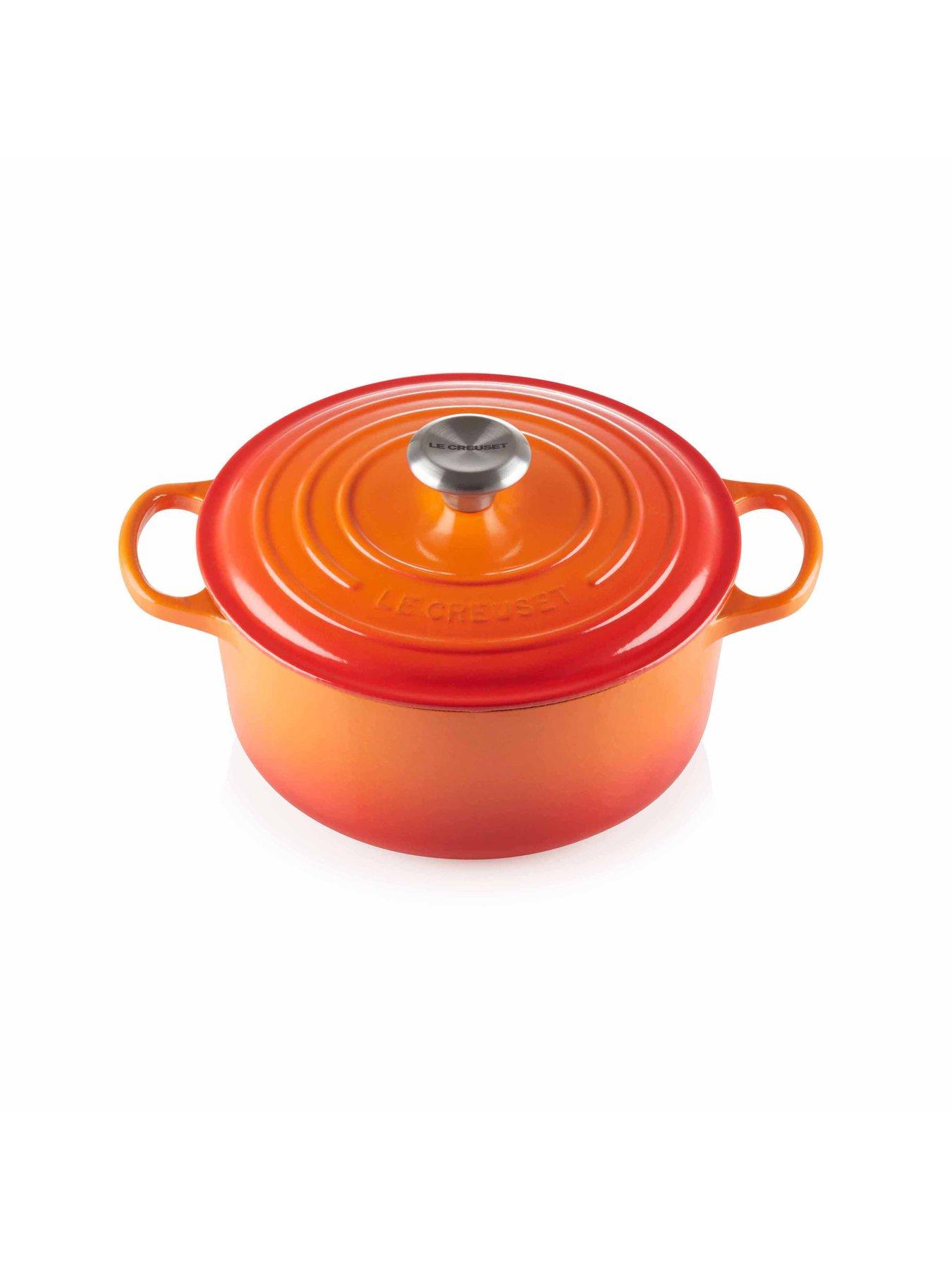  image of le-creuset-signature-cast-iron-round-26-cm-casserole-in-volcanic