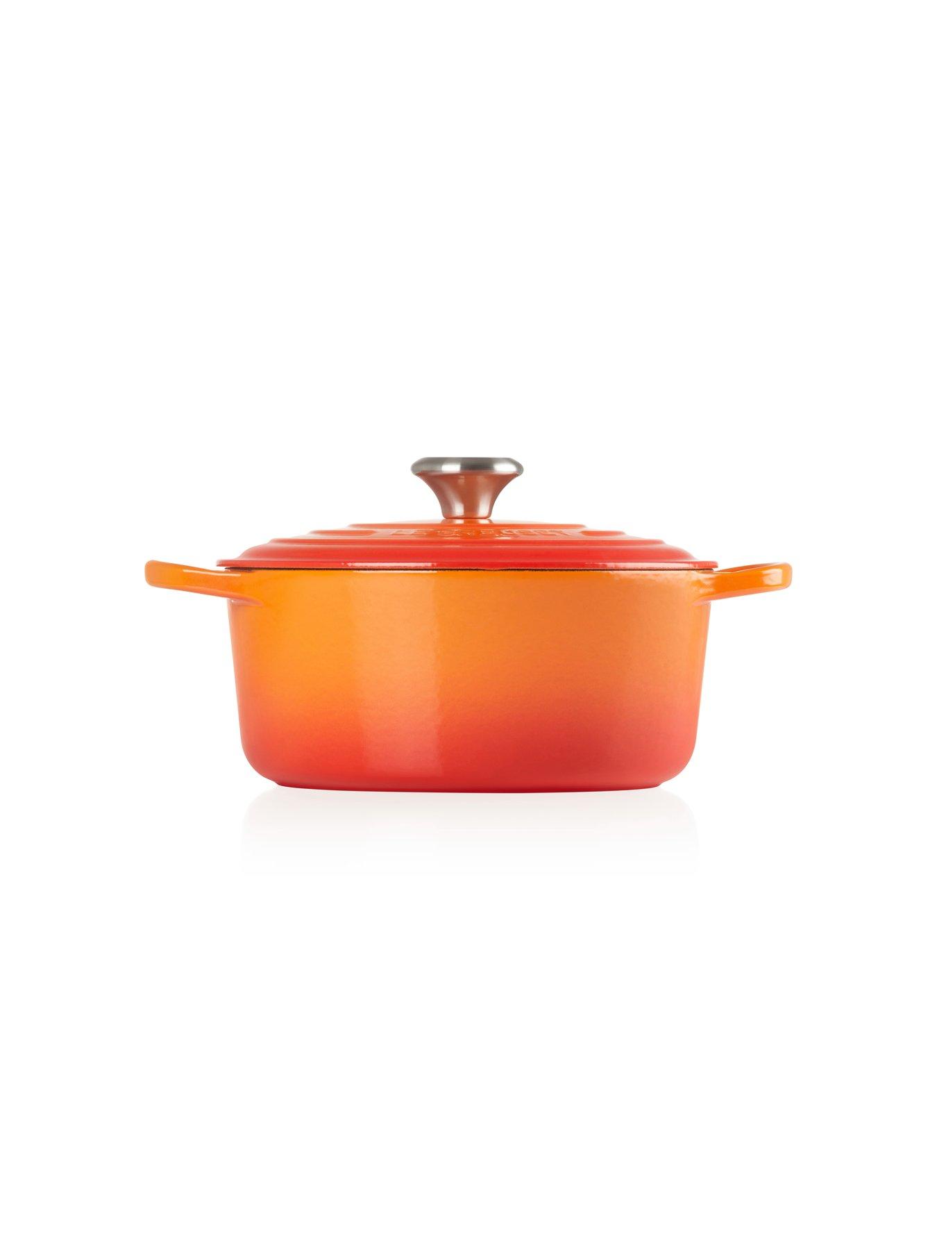  image of le-creuset-signature-cast-iron-round-26-cm-casserole-in-volcanic