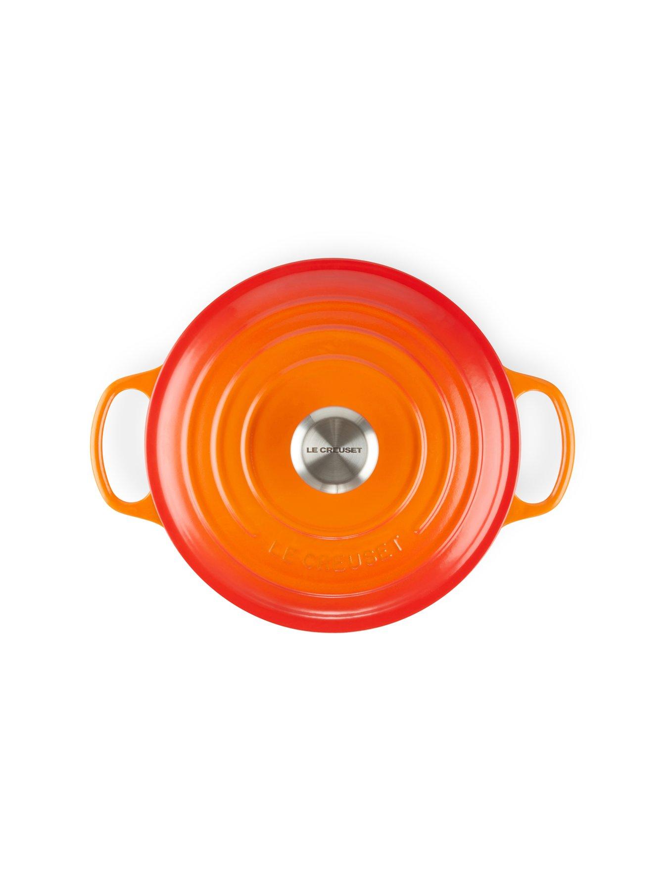  image of le-creuset-signature-cast-iron-round-26-cm-casserole-in-volcanic