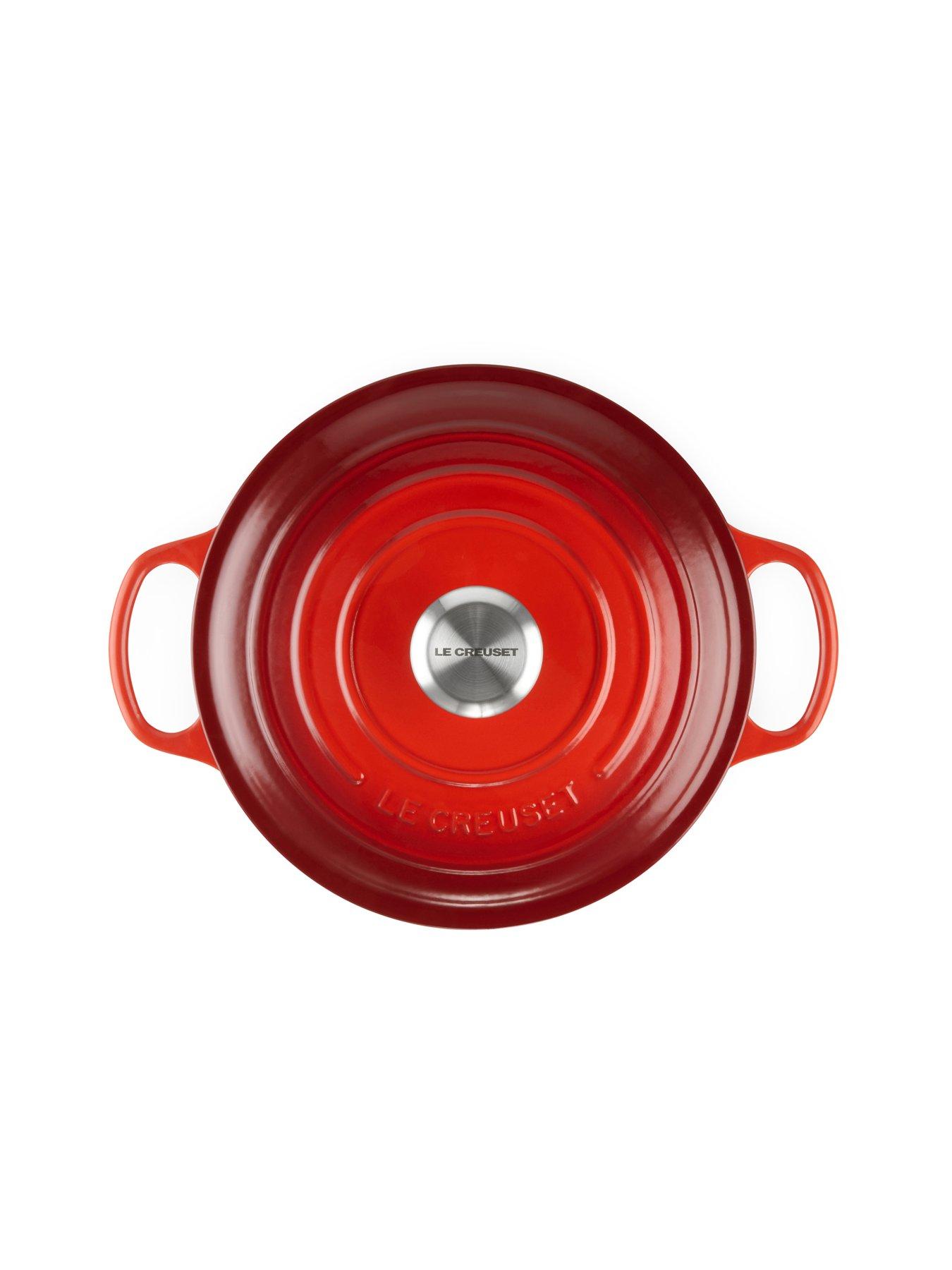  image of le-creuset-signature-cast-iron-round-26-cm-casserole-in-cerise