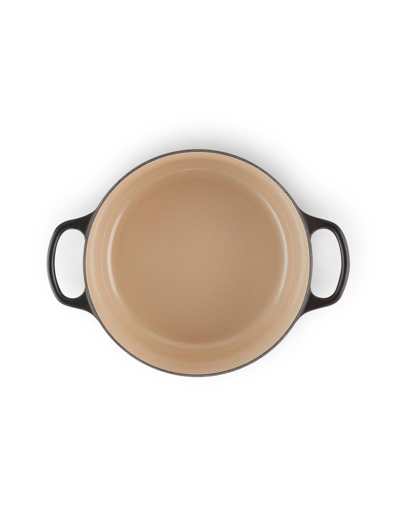  image of le-creuset-signature-cast-iron-round-26-cm-casserole-in-satin-black
