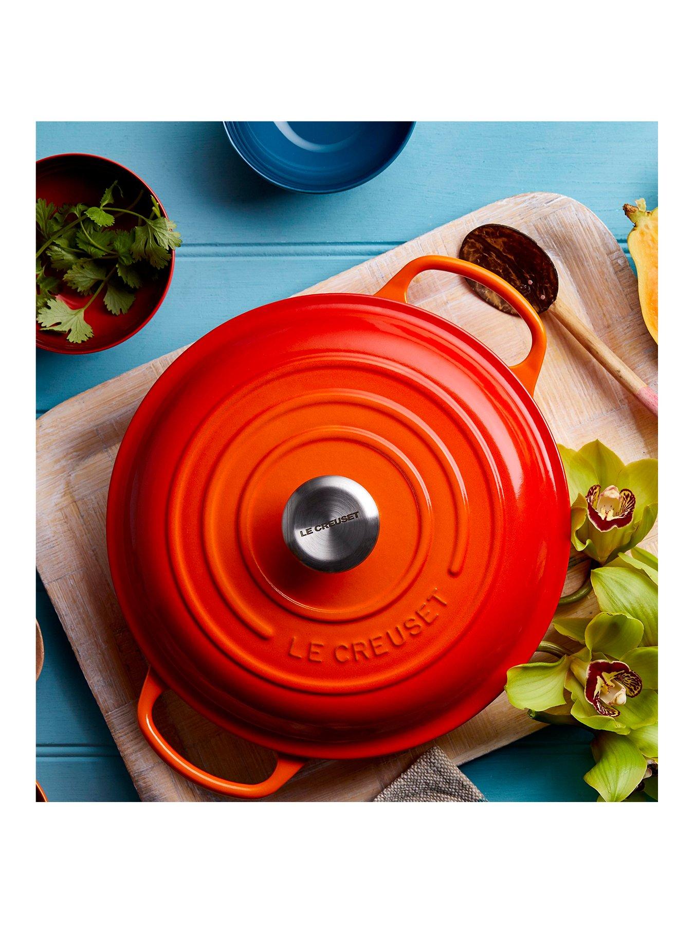 undefined Signature 30 cm Shallow Cast Iron Casserole Dish in Volcanic