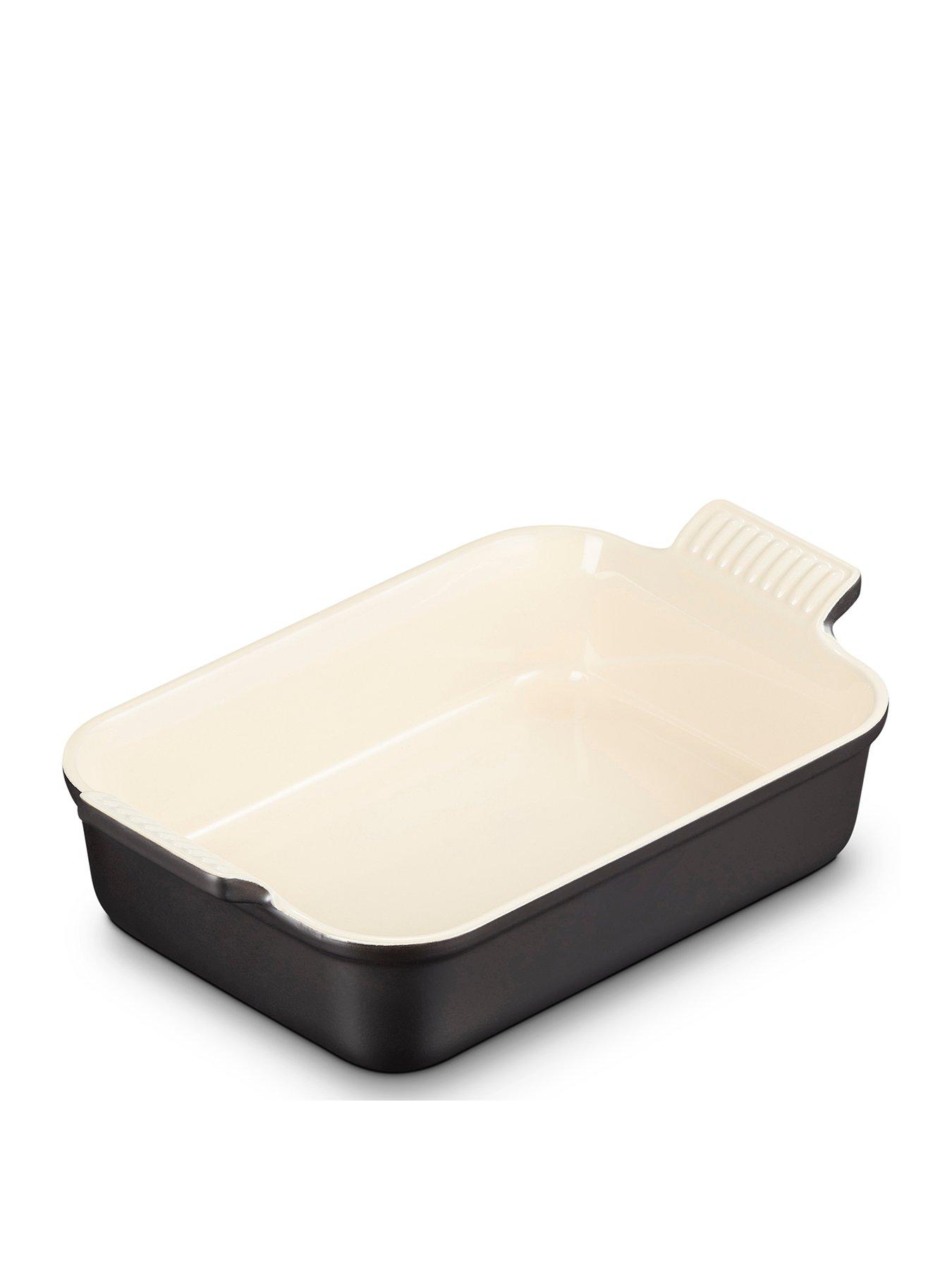 undefined Heritage Stoneware 26 cm Medium Rectangular Dish in Satin Black