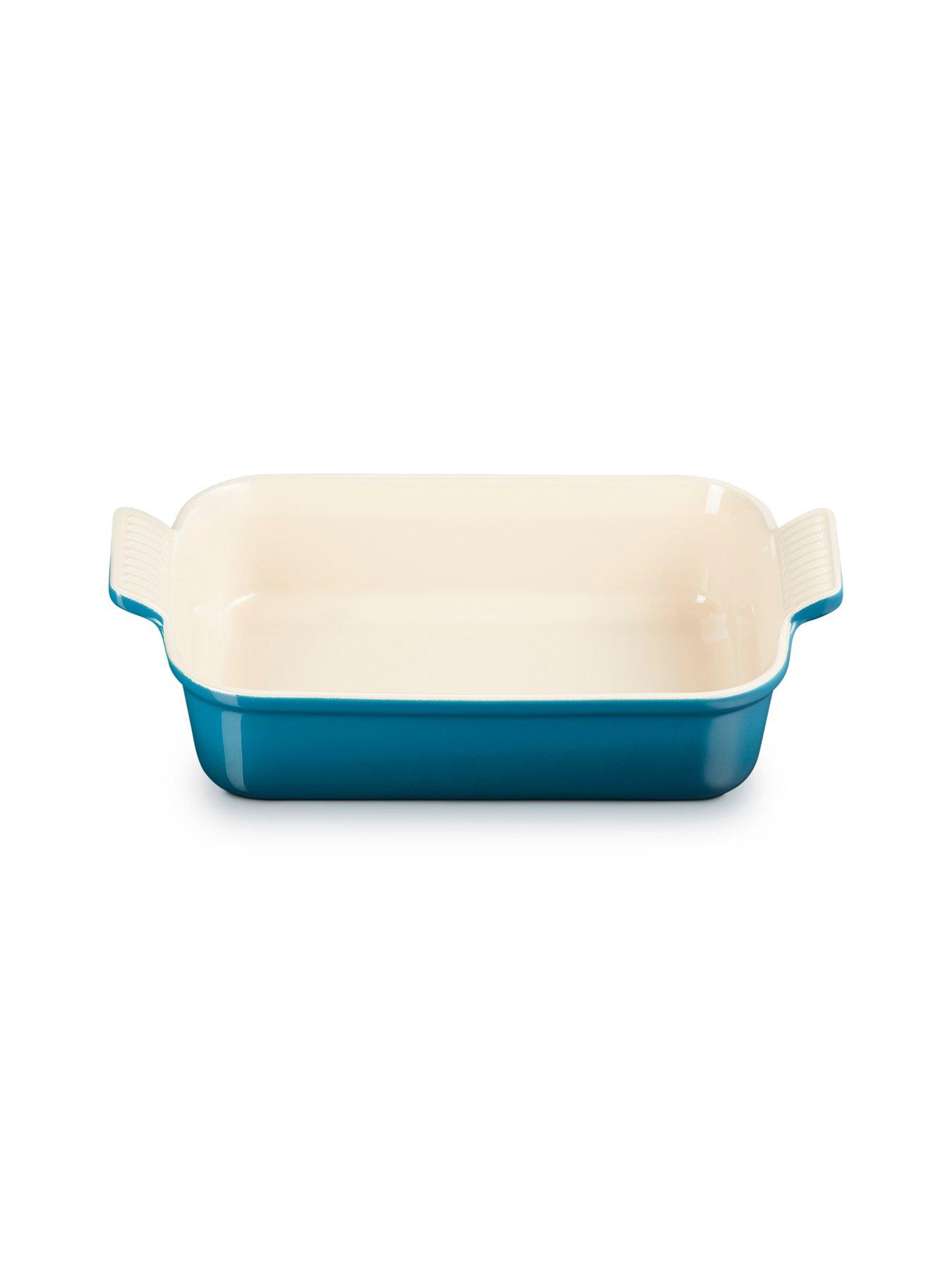 Image 4 of 6 of Le Creuset Heritage Stoneware 26 cm Medium Rectangular Dish in Deep Teal