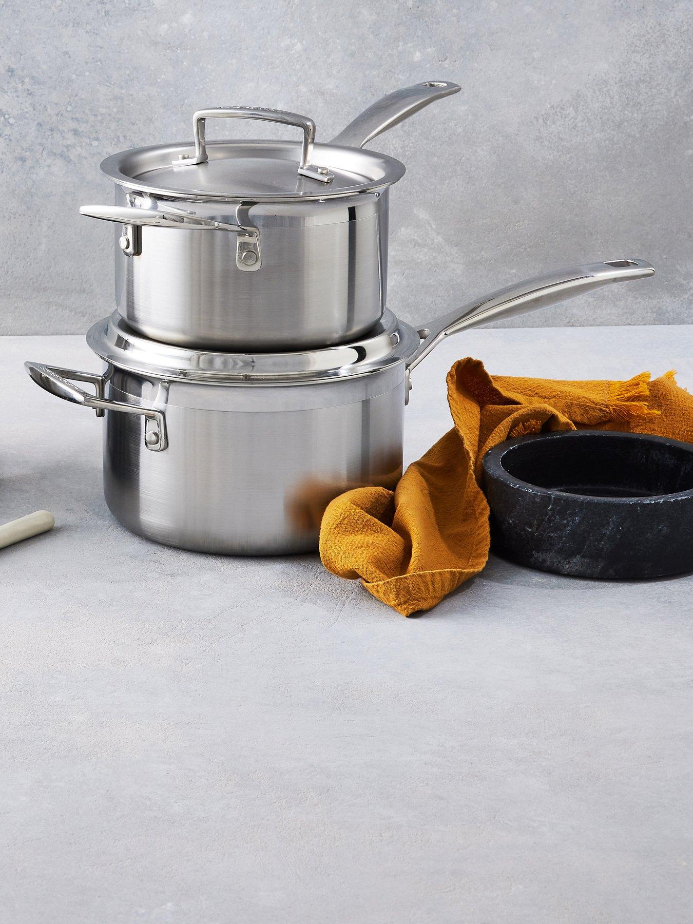  image of le-creuset-classic-3-ply-stainless-steel-saucepan-16cm