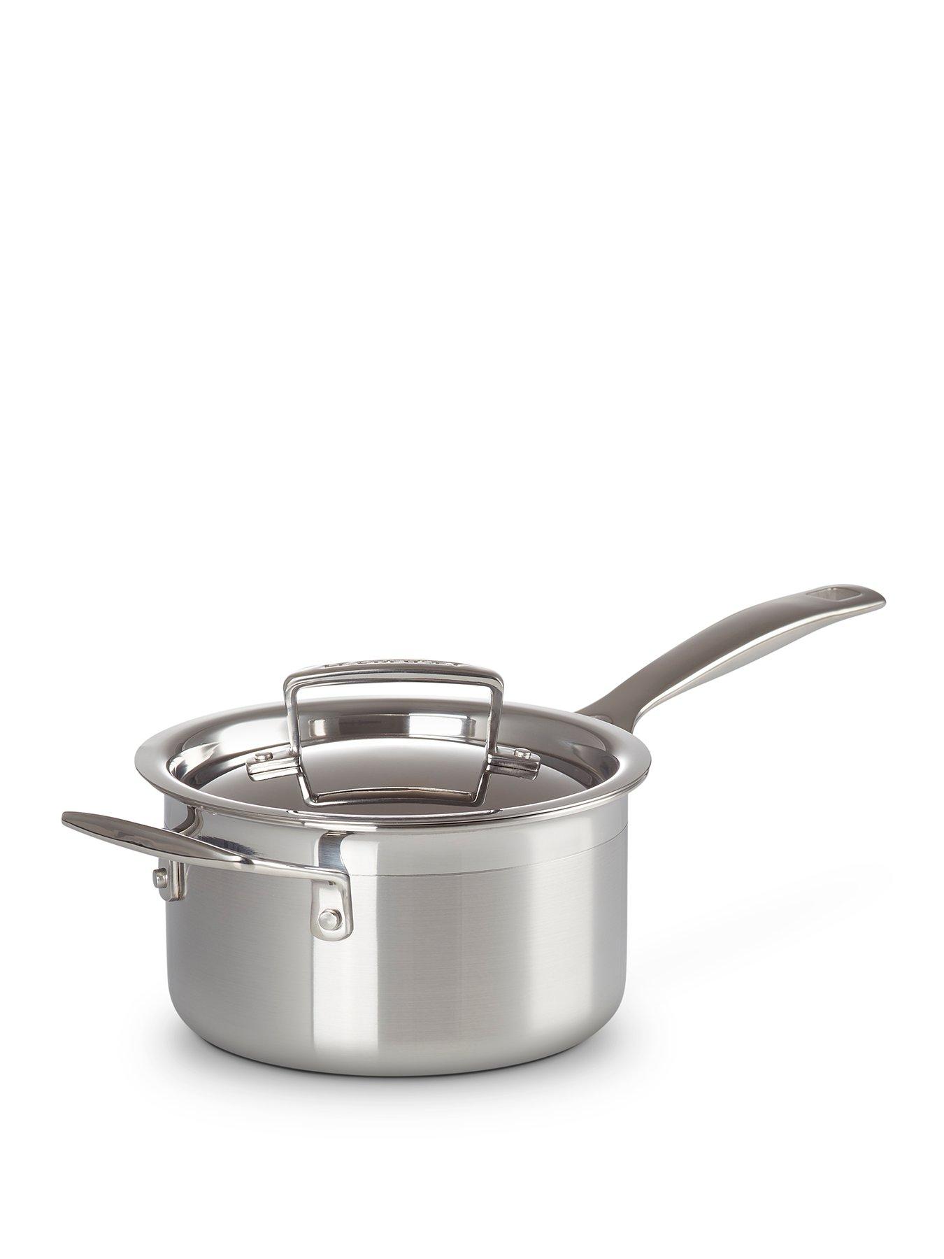  image of le-creuset-classic-3-ply-stainless-steel-saucepan-16cm