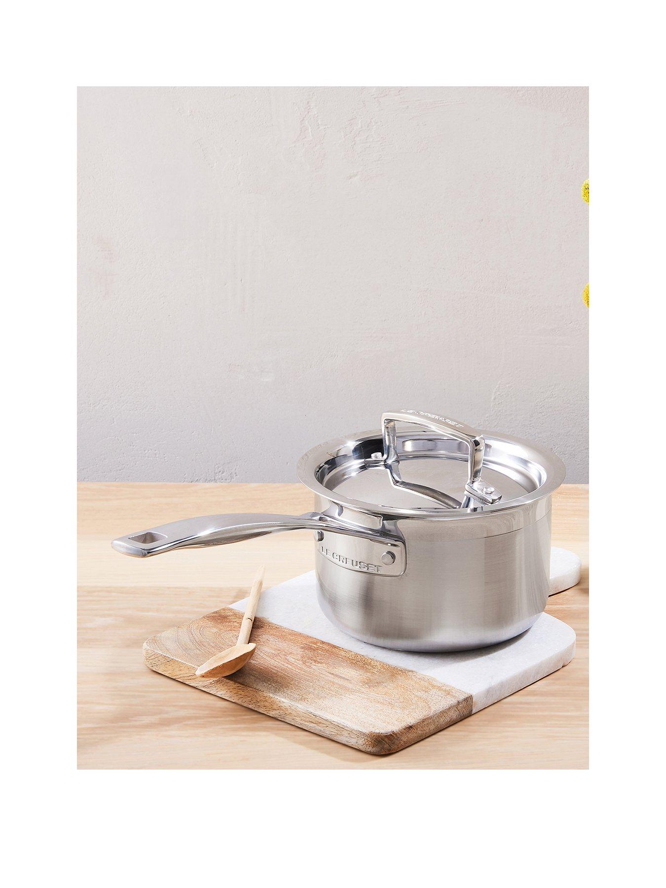 undefined 3-Ply Stainless Steel 20 cm Saucepan with Lid