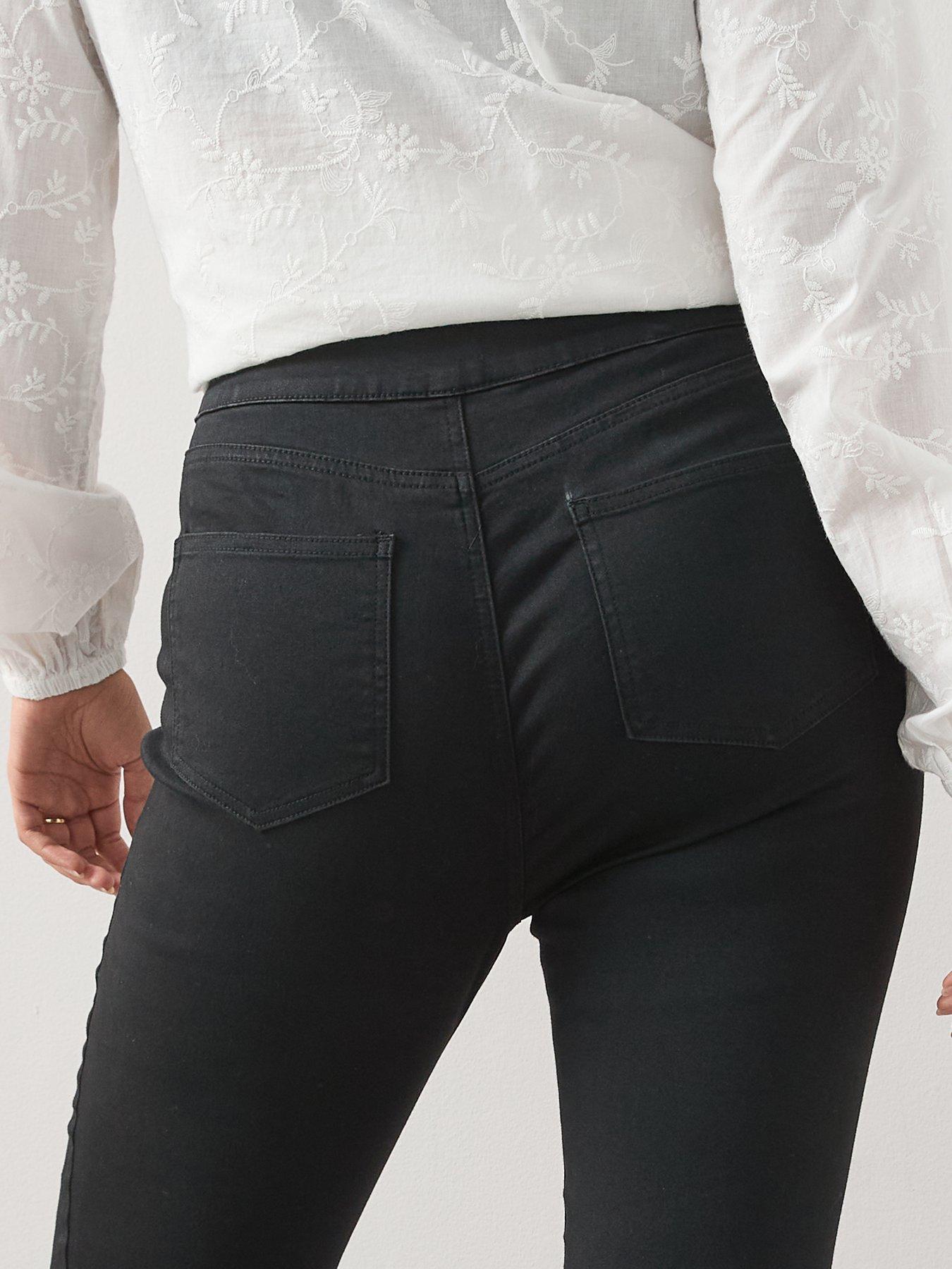  image of v-by-very-curve-high-waist-stretch-denim-jegging-black