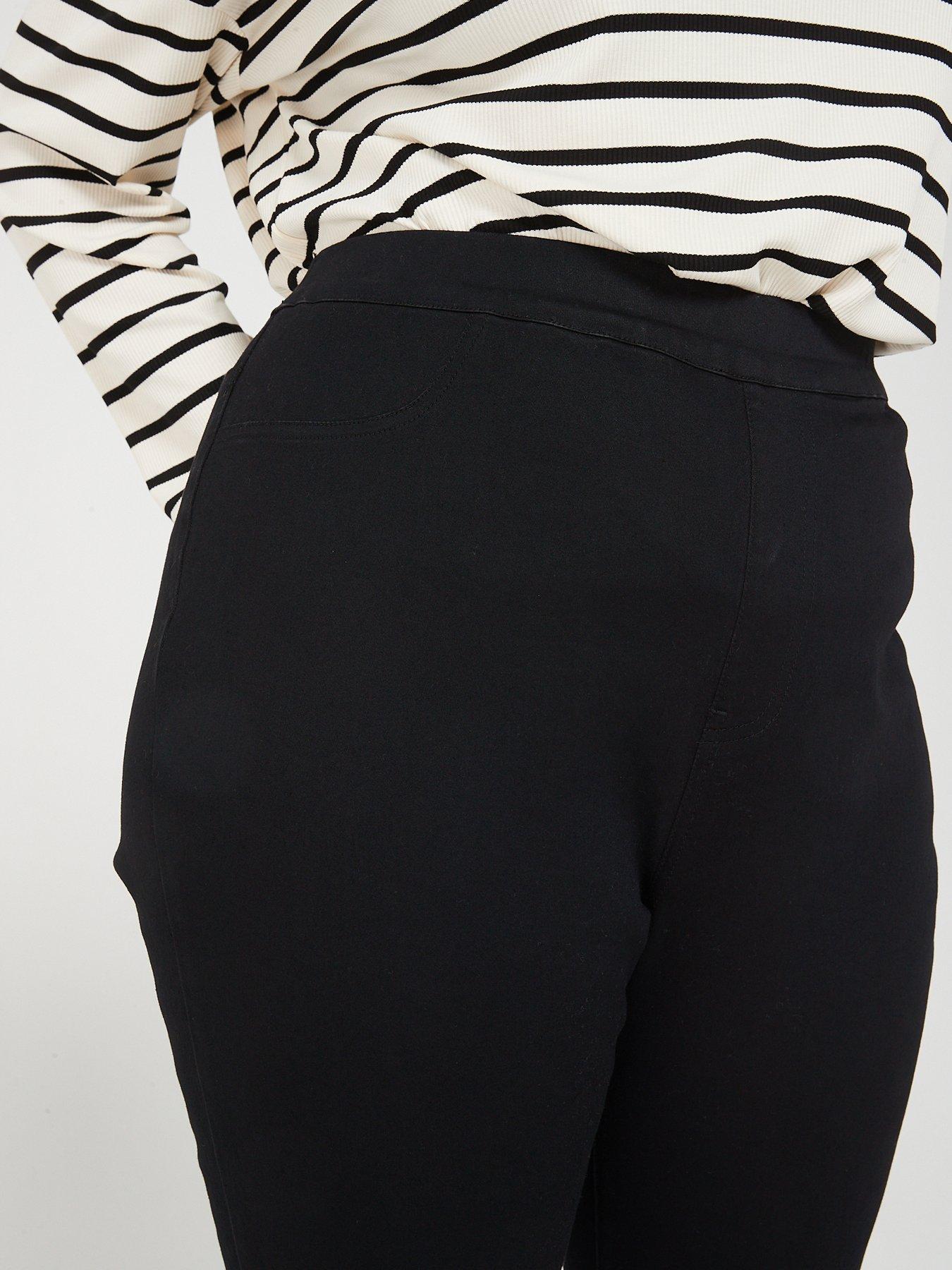  image of v-by-very-curve-high-waist-stretch-denim-jegging-black