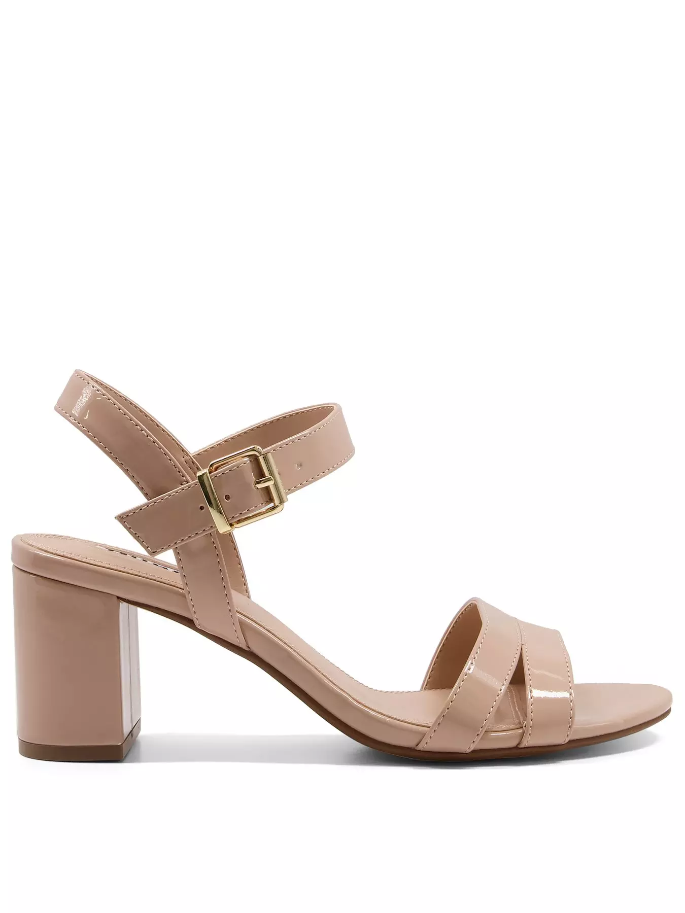 Leather Block Heel Sliders, Dune London