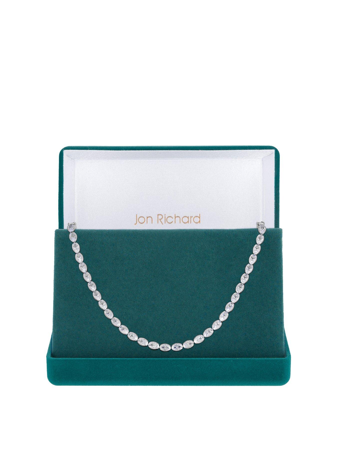 undefined Rhodium Plated And Cubic Zirconia Tennis Necklace
